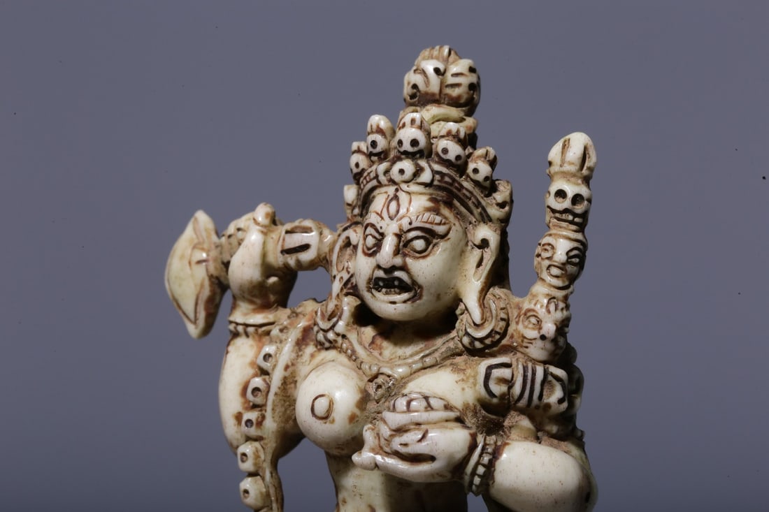 A Bone Carved Dakini Statue - 5