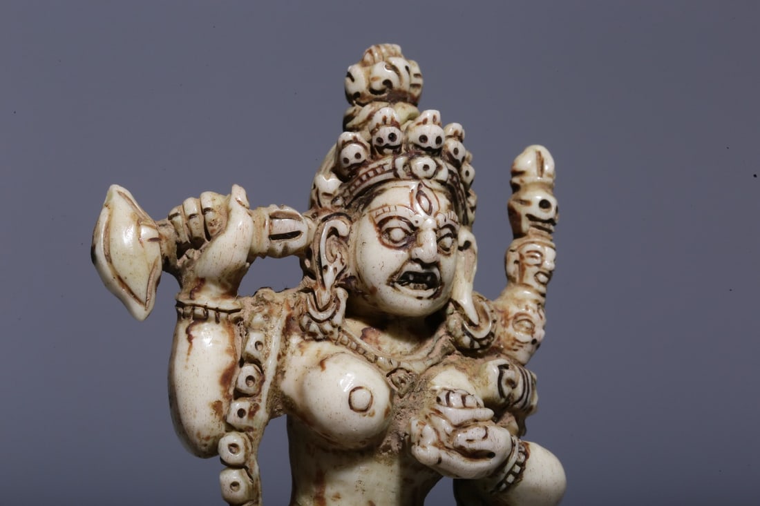 A Bone Carved Dakini Statue - 7