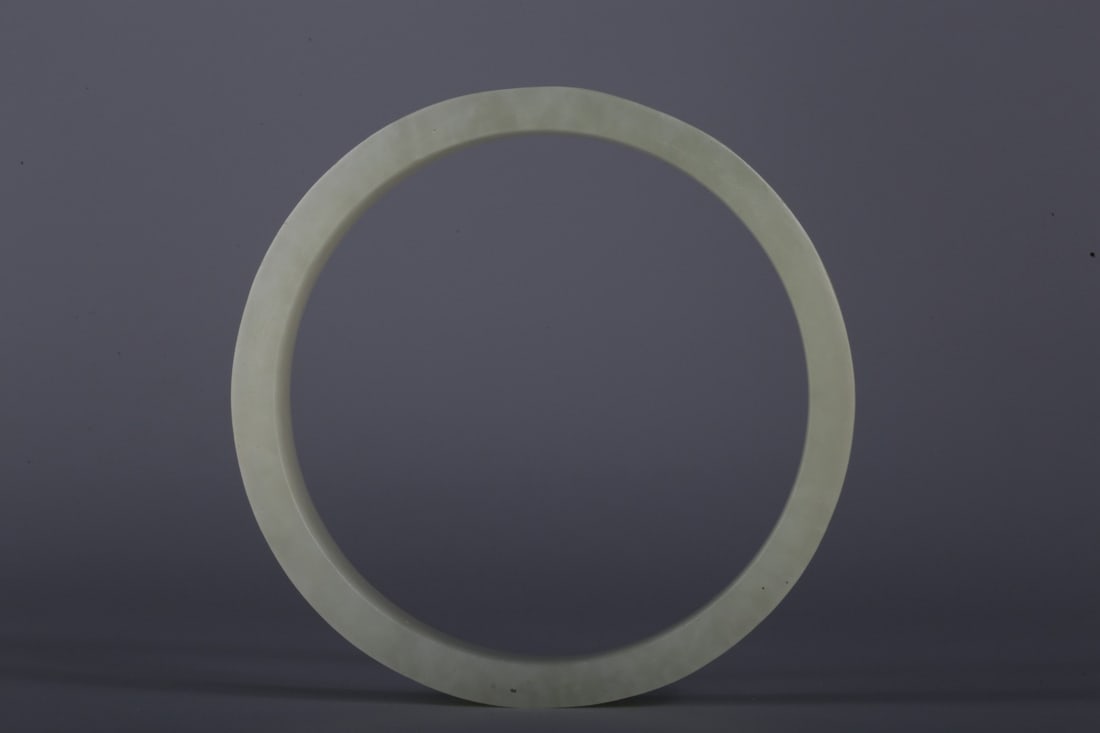 A Hetian White Jade Ring - 2