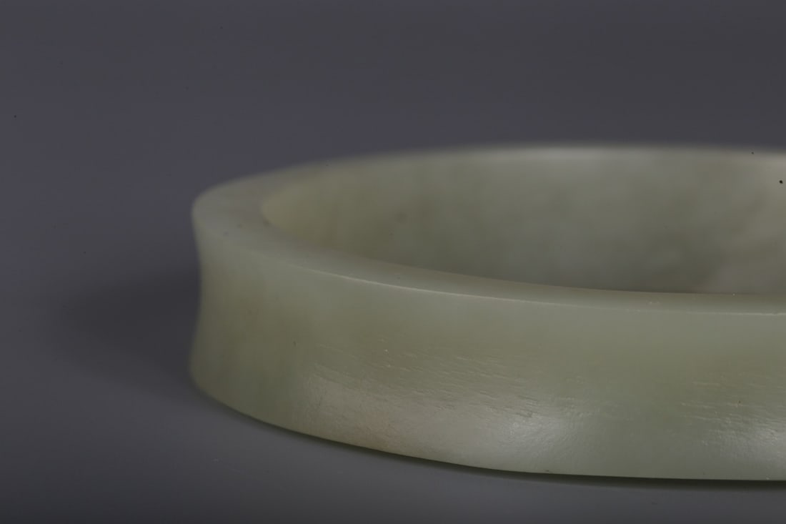 A Hetian White Jade Ring - 6