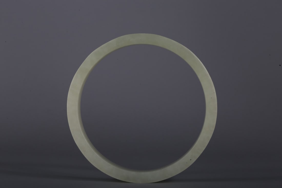 A Hetian White Jade Ring - 7