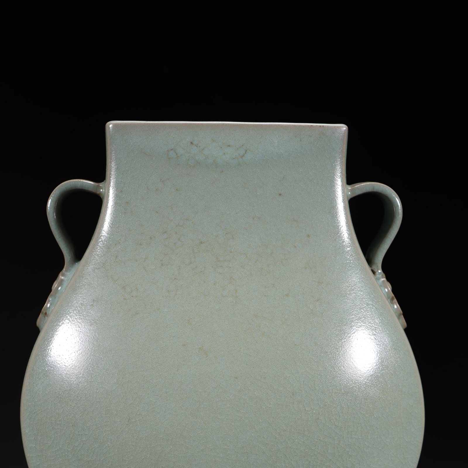 A Ru Ware Celadon Double-Eared Flask - 3