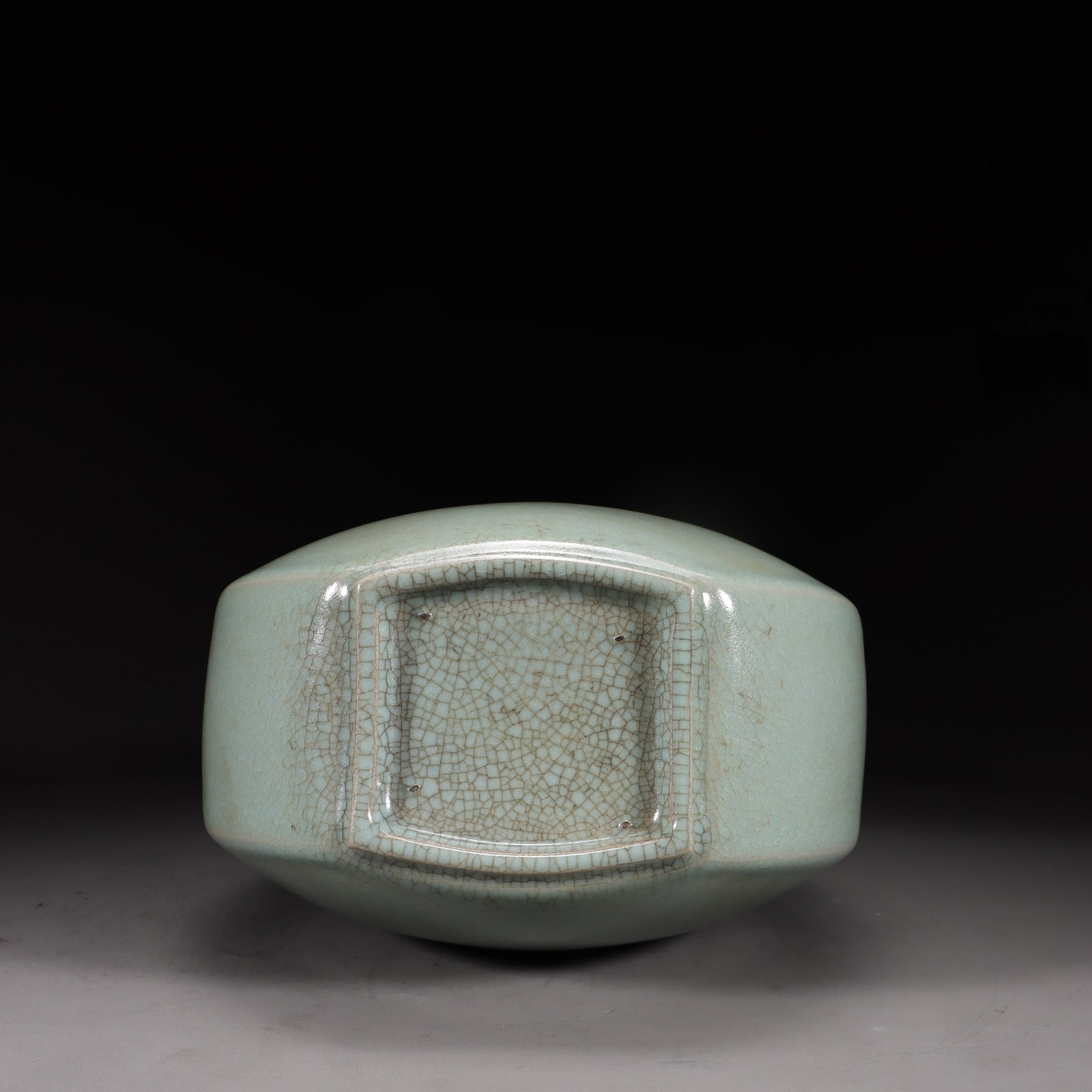 A Ru Ware Celadon Double-Eared Flask - 9