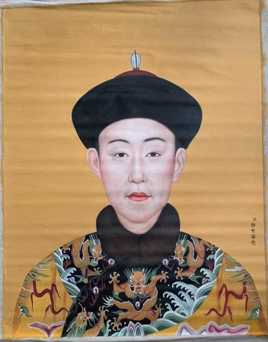 A Chinese Oil Painting: A Chinese Oil Painting. Dimensions: 55.12in x 74.80in.