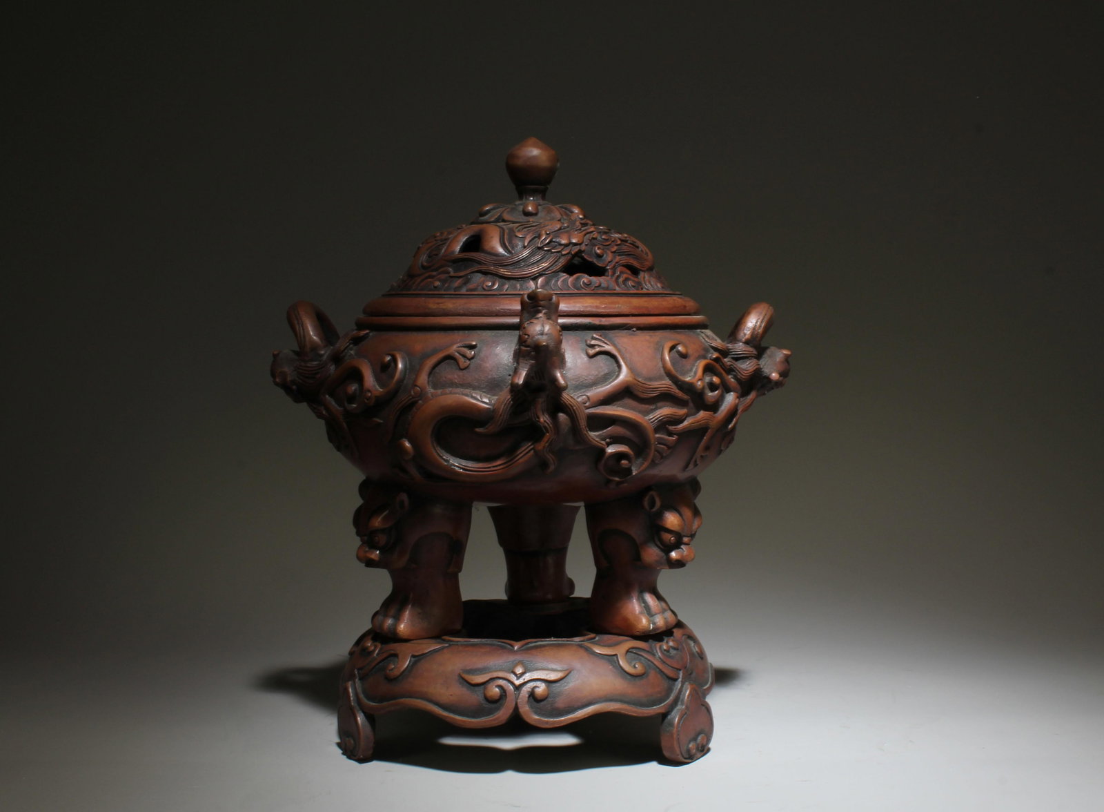 A Bronze Incense Burner: A Ru Ware Celadon Meiping With Gilt Mount. A Ru Ware Celadon Meiping With Gilt Mount. Dimensions: 8.90in x 6.69in.