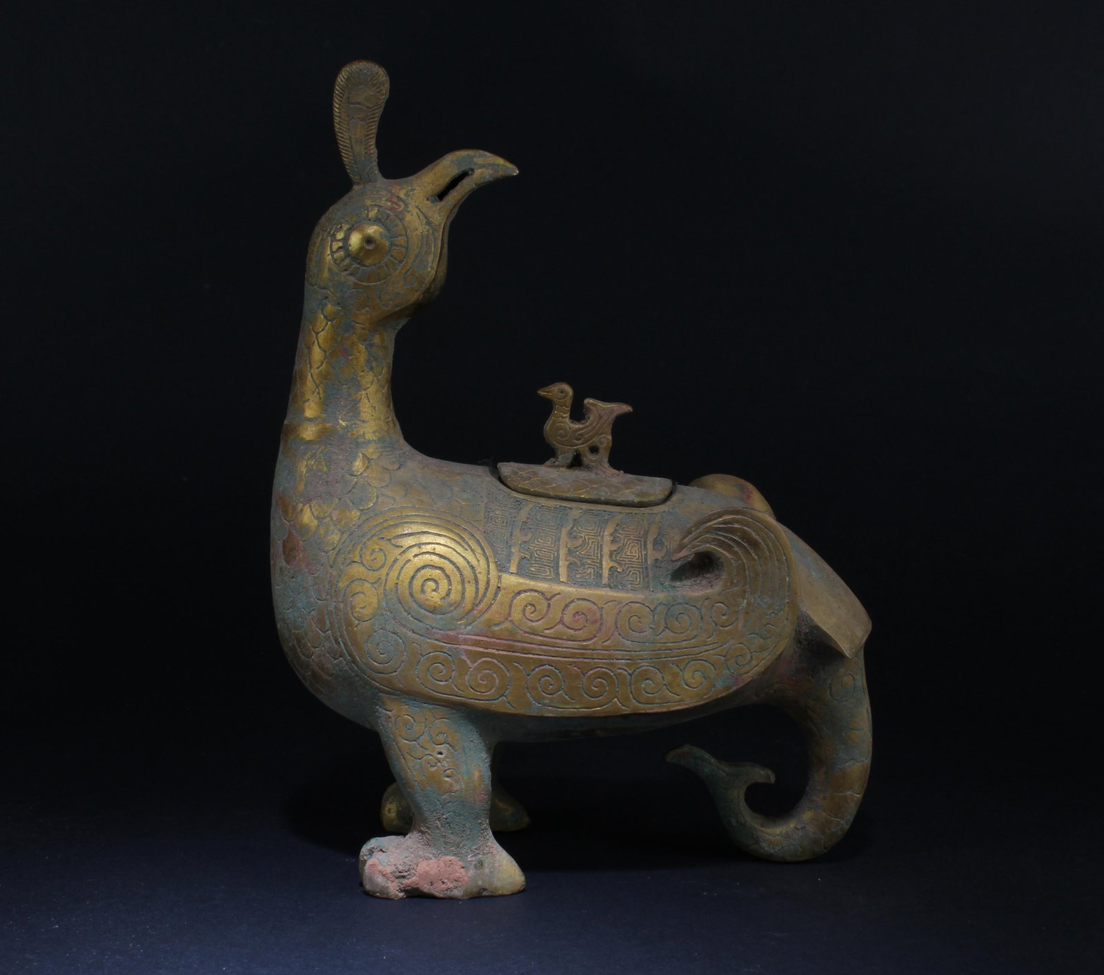 A Bronze Archaistic Ornament: A Bronze Archaistic Ornament. Height: 11.5" Length: 9.3"