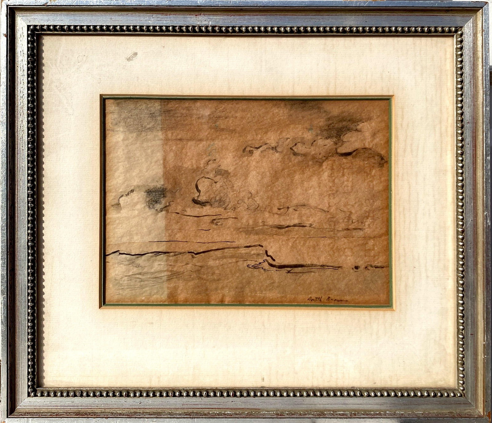 A Framed Painting: A Framed Painting. Length: 13.75" Height: 12" (Frame)