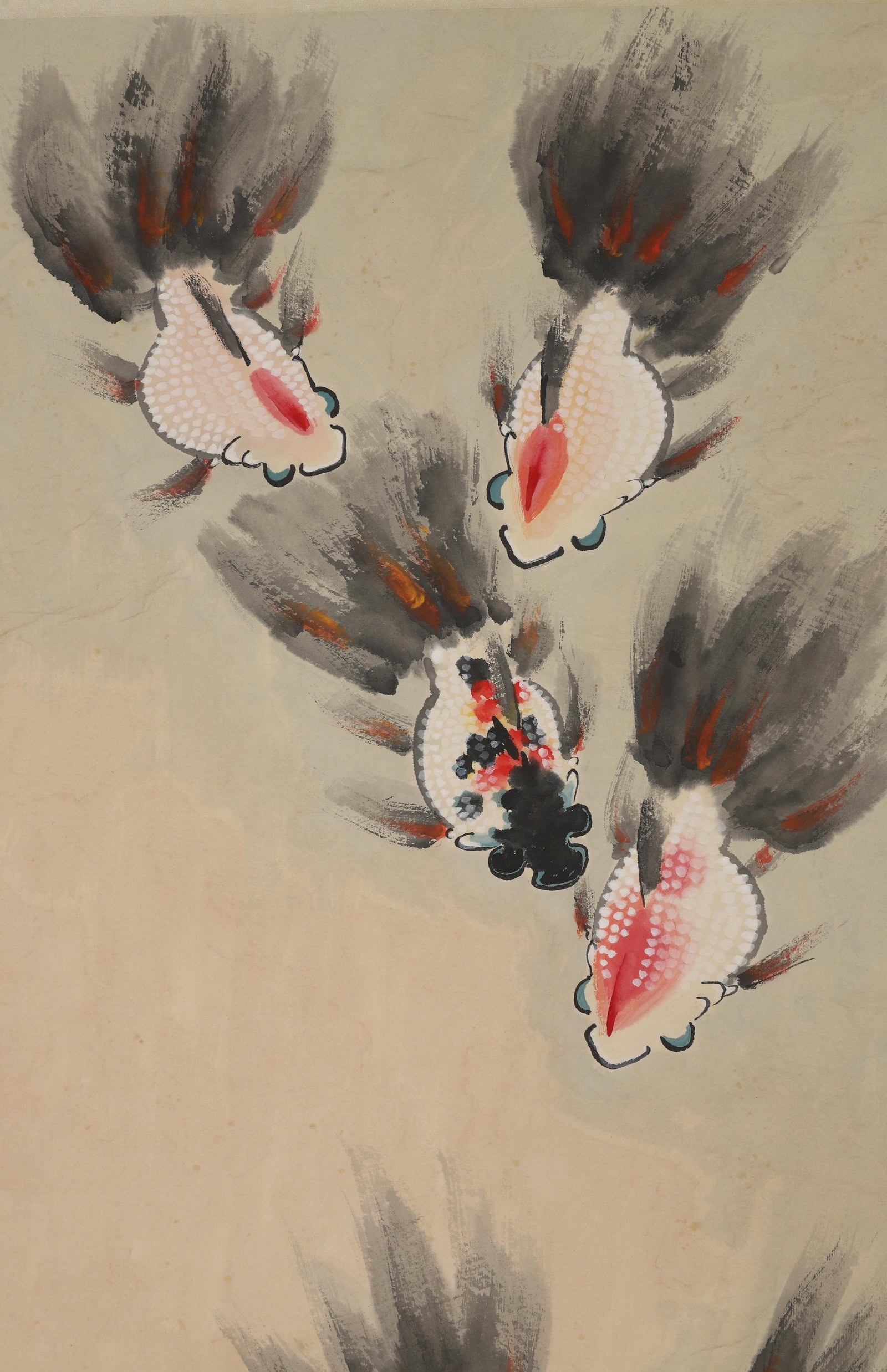 A Hanging Scroll Depicting Fish - 3