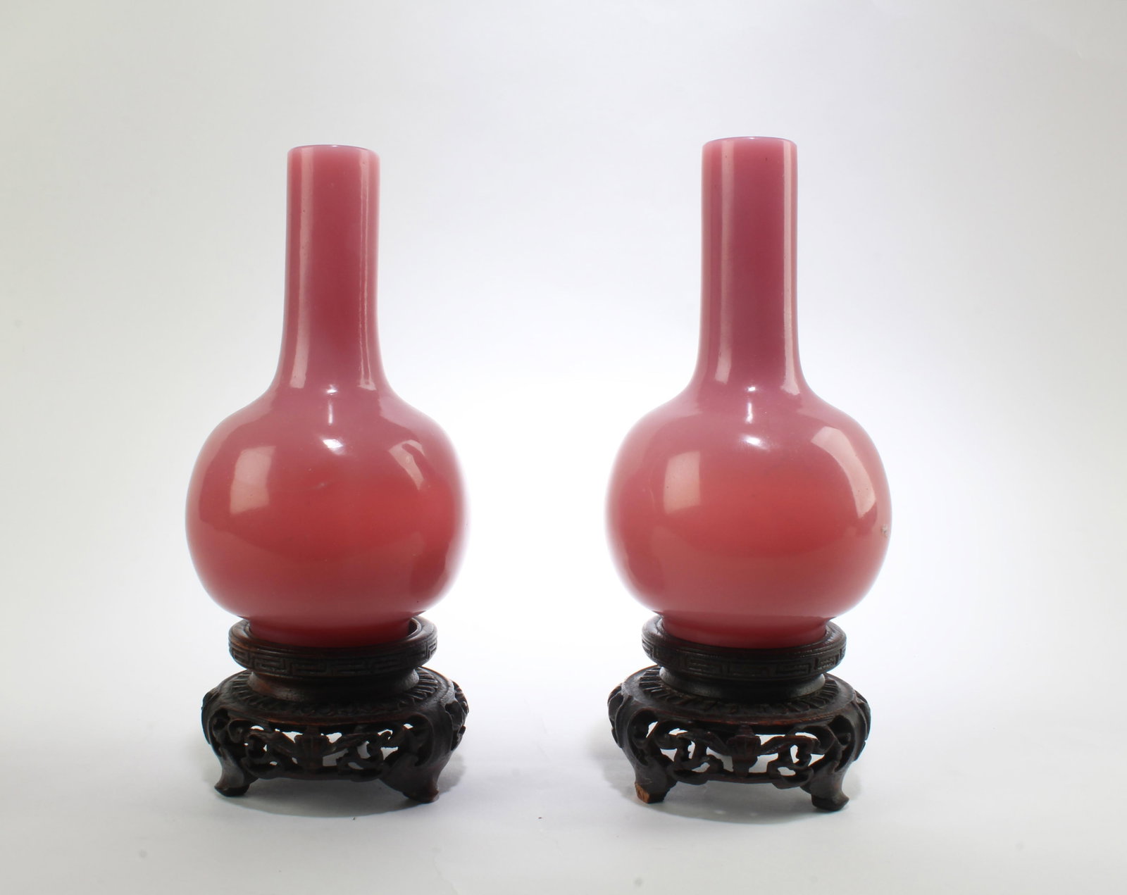 Antique Pair of Peking Glass Vases (1 of 4)