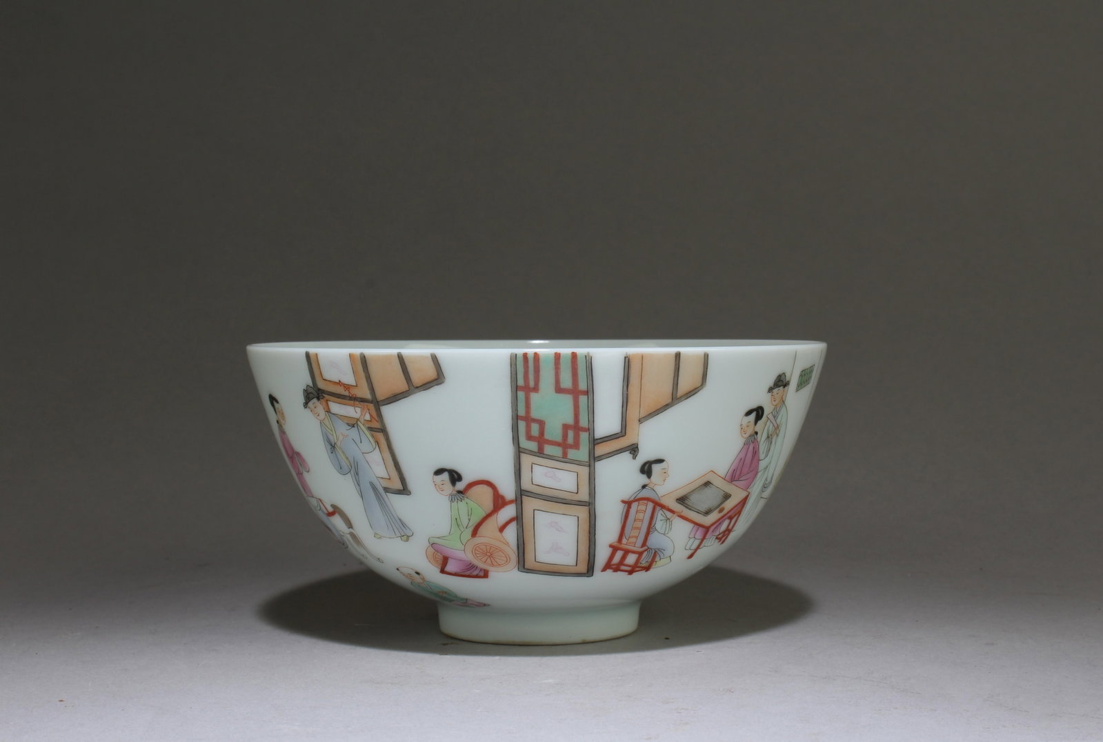 A Fencai Porcelain Bowl: A Fencai Porcelain Bowl. "Sheng De Tang" mark. Dimensions: 5.1" X 2.5"