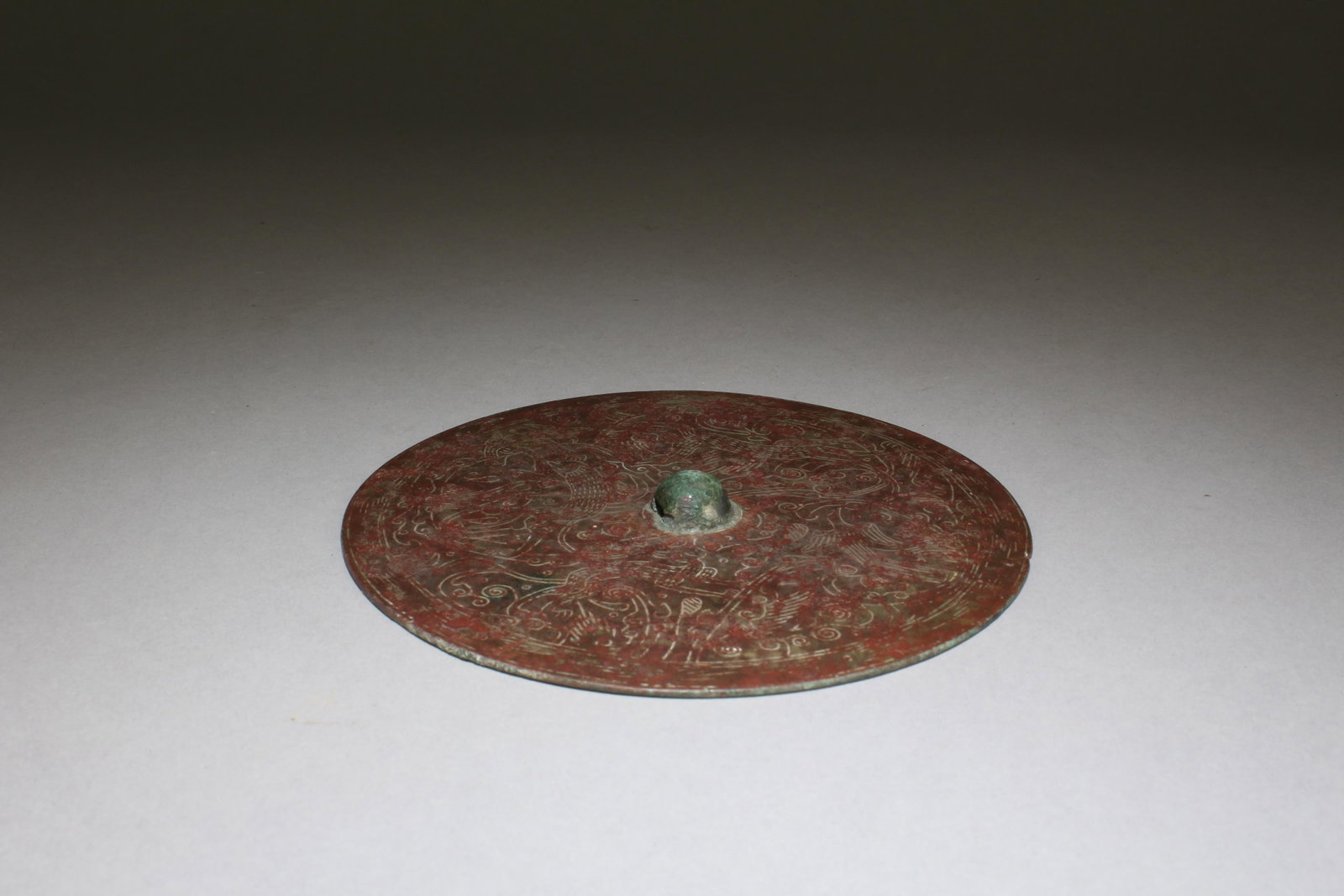 A Bronze Round Mirror - 5