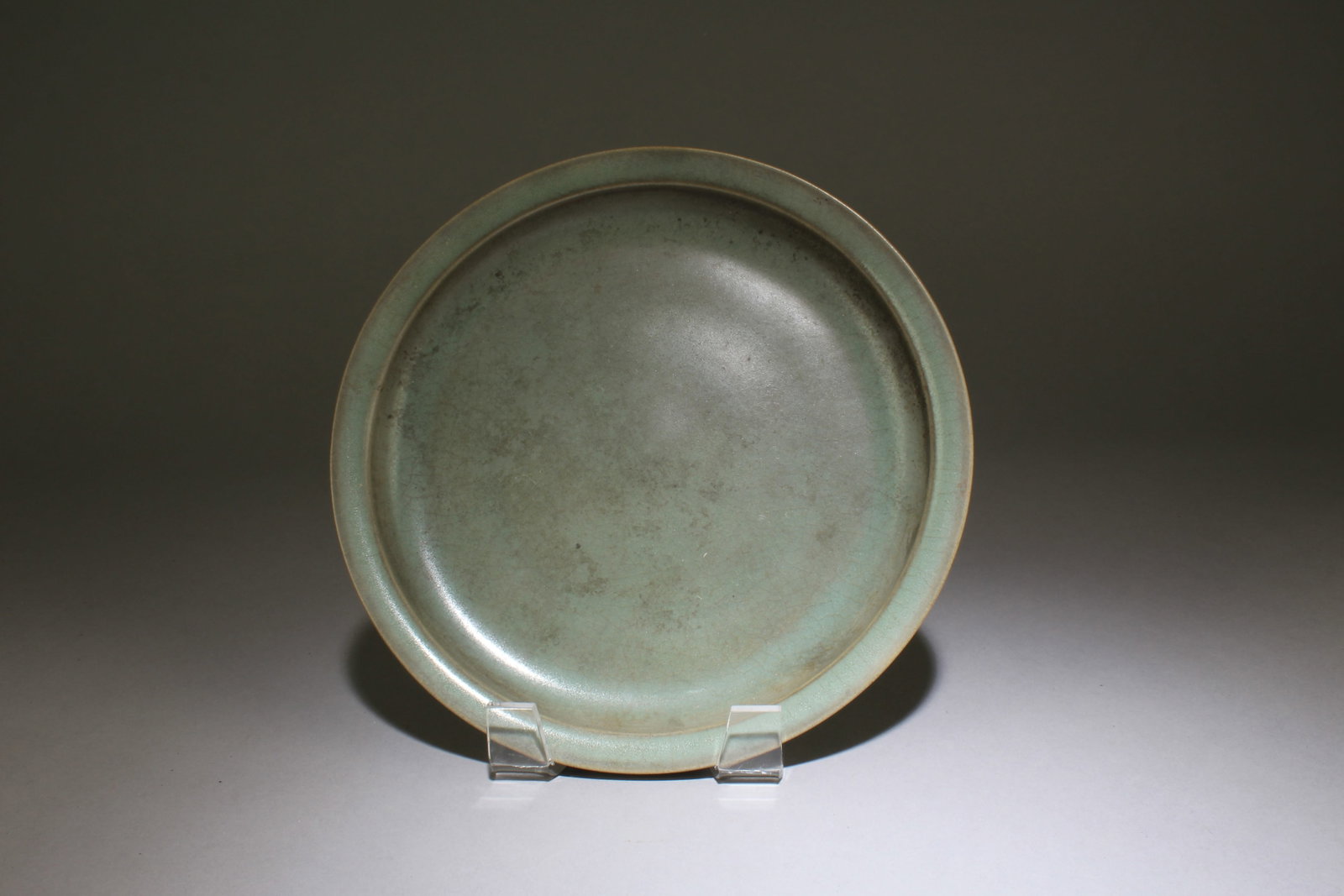 A Ruware Plate: A Longquan Plate. Diameter: 8.3".