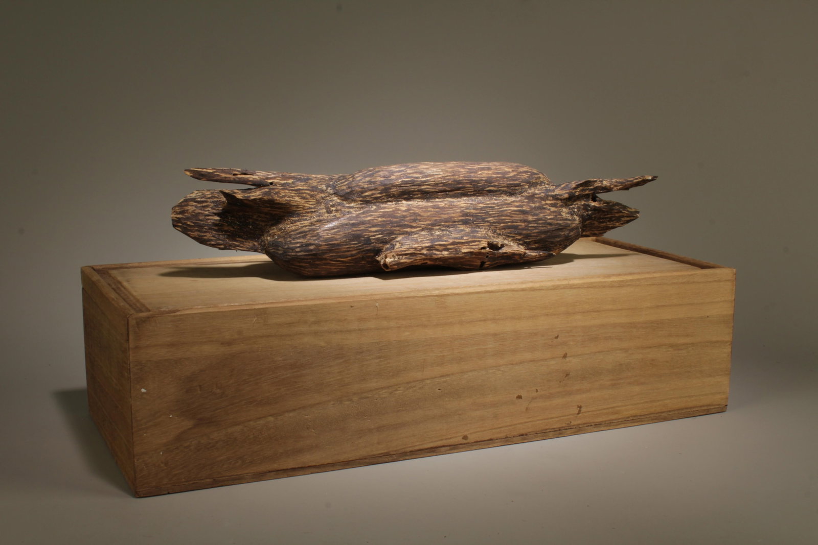 An Agarwood Ornament with Box: An Agarwood Ornament with Box. Dimension: 3" x 13.5"