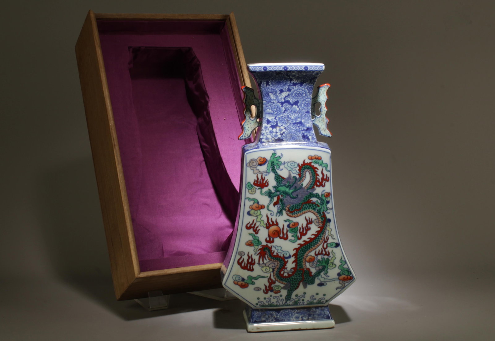 A Multi-Colored Vase with Box - 2