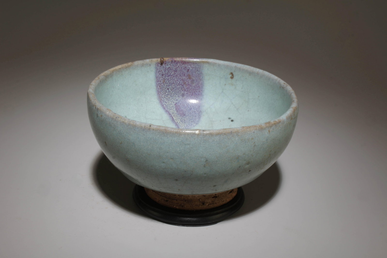 A Junyao Bowl with Stand: A Junyao Bowl with Stand. Dimension: 5.5" x 3.25" w/ stand.
