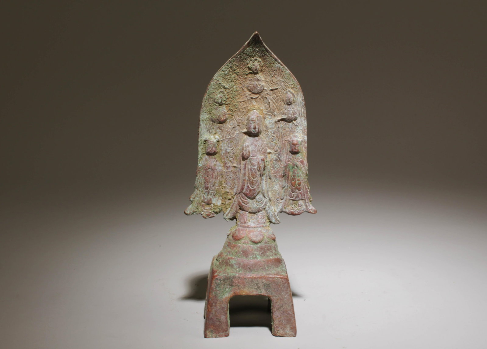 A Bronze Buddha Statue: A Bronze Buddha Statue. Dimension: 2" x 6.45".