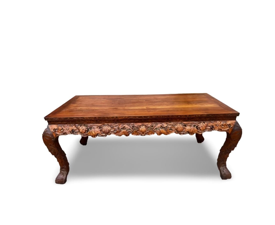 A Carved Hardwood Table (1 of 9)