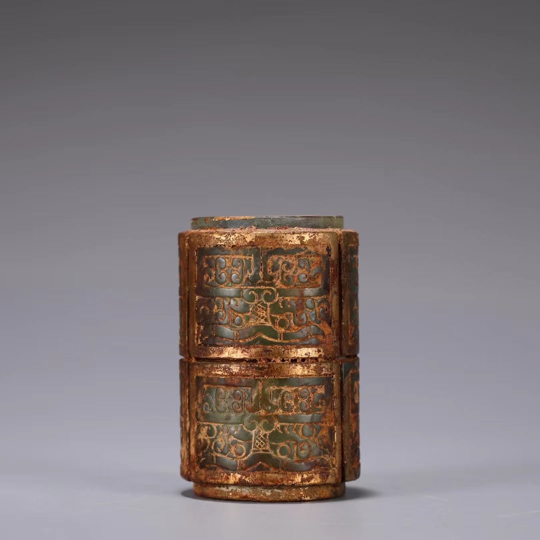 A Hetian Jade Cong  - 3