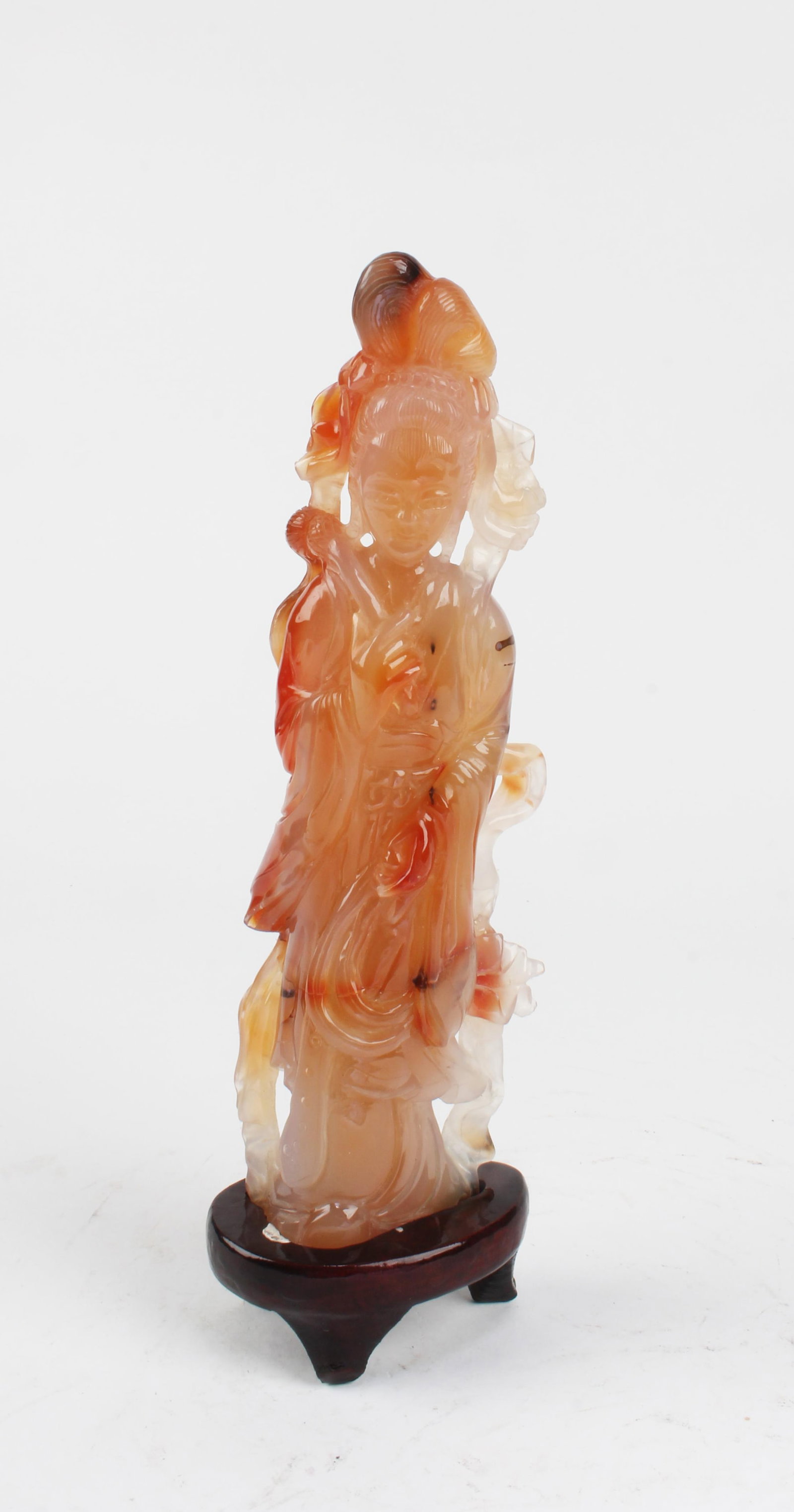 Antique Carved Agate Maiden Figurine (1 of 5)