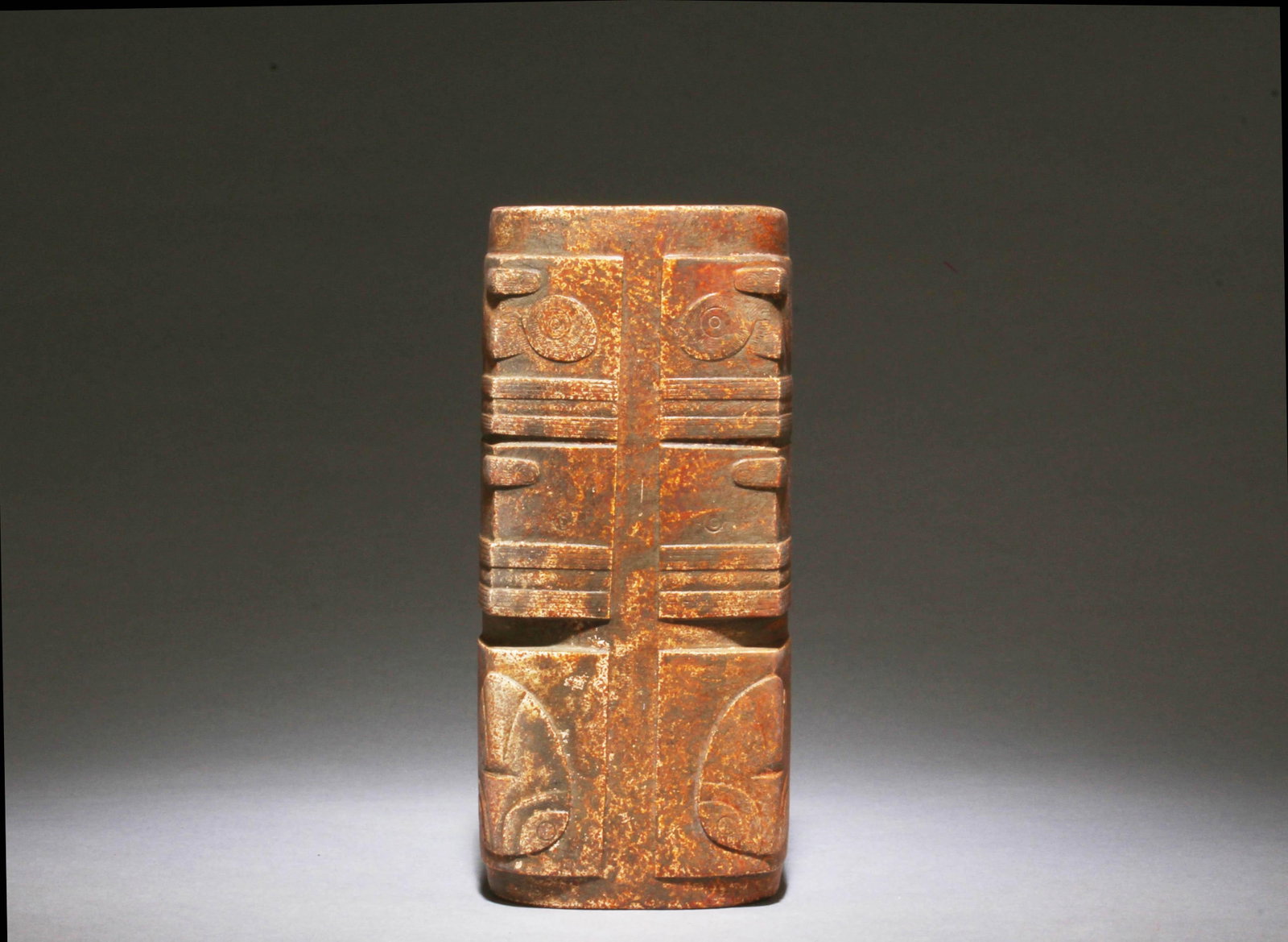 A Jade Cong: A Jade Cong . Dimensions: 5.75" x 2.5".