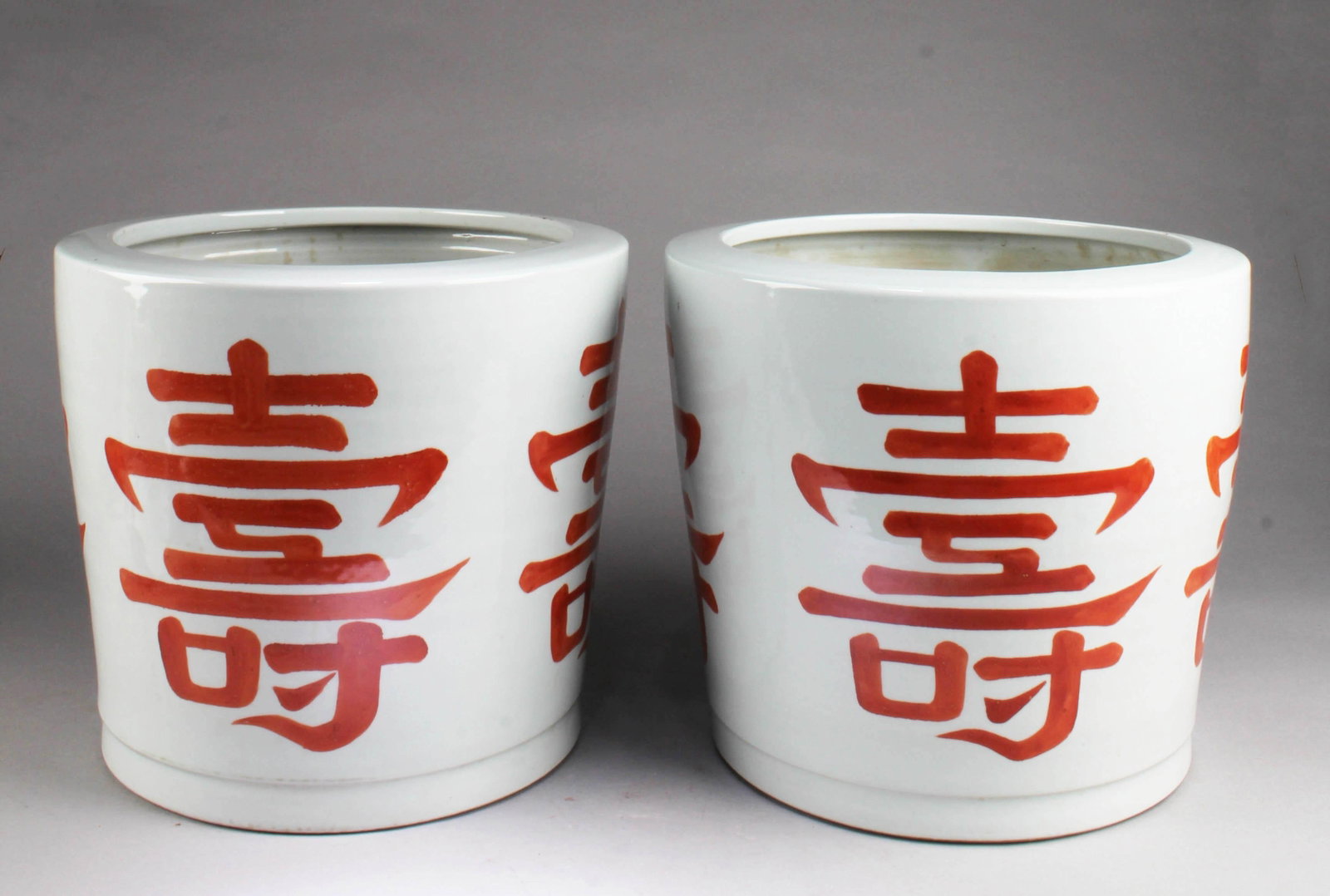 A Pair of Porcelain Painting Holders: A Pair of Porcelain Painting Holders. Height: 12.5"