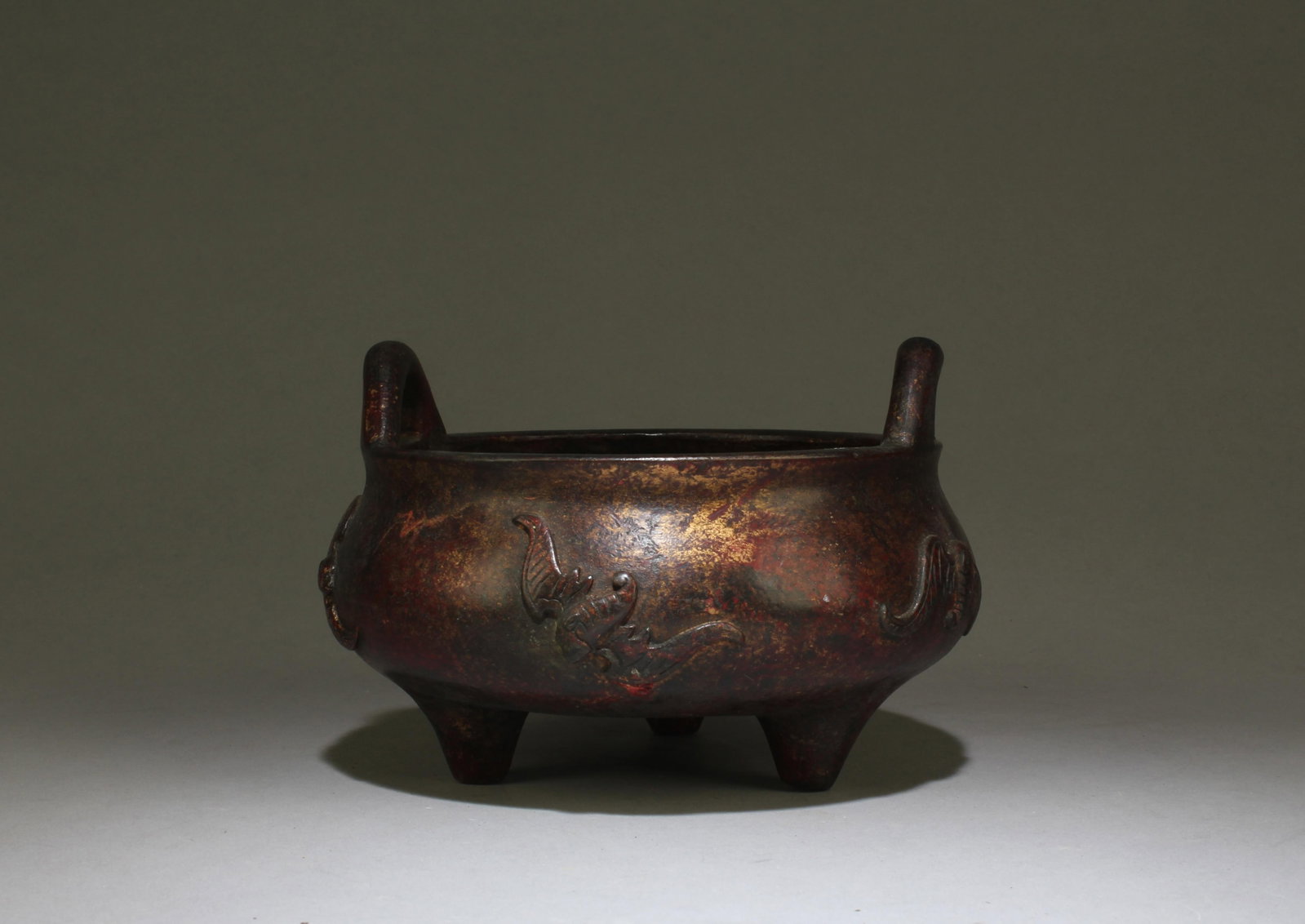 A Chinese Bronze Tripod Incense Burner (1 of 5)