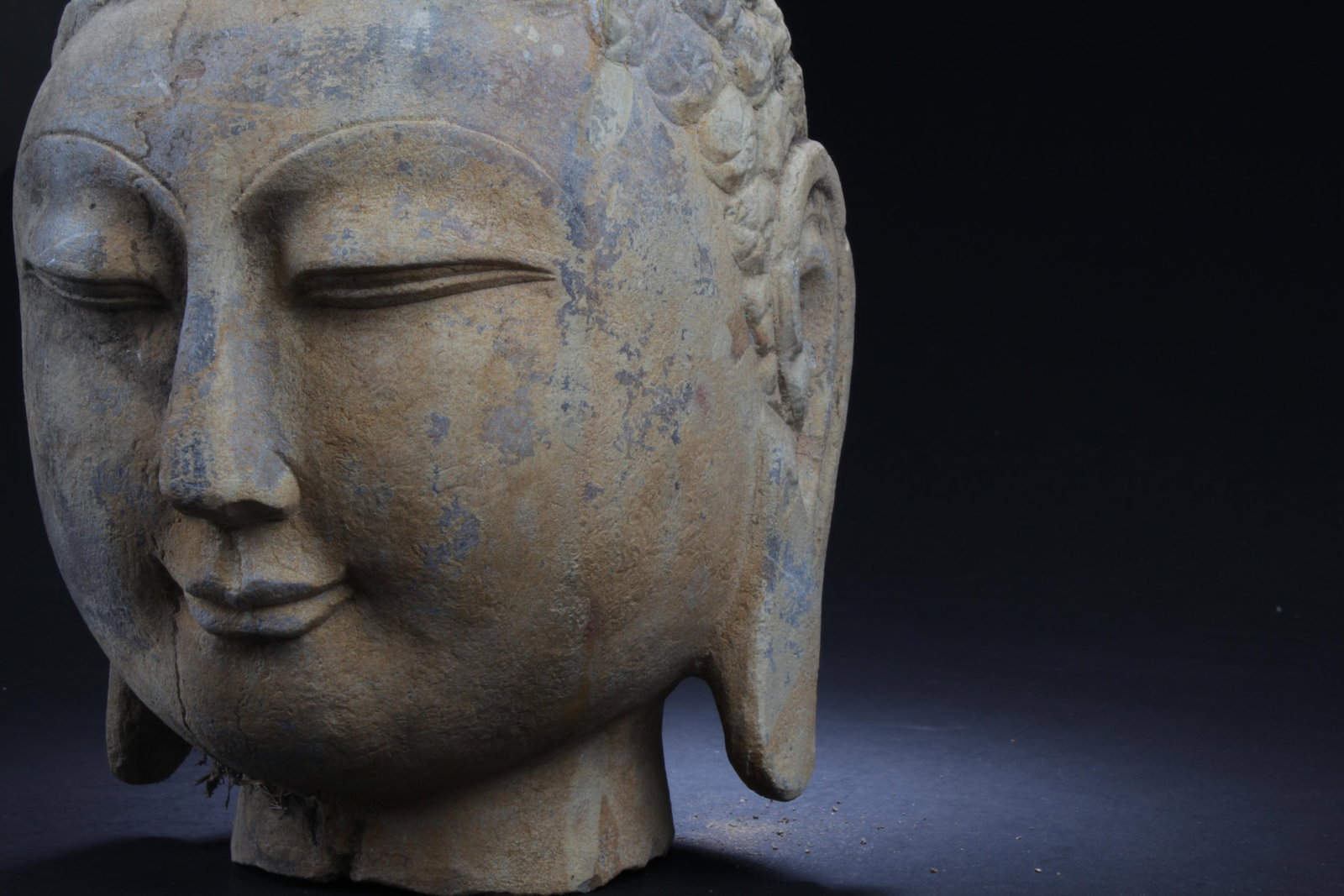 A Stone Buddha Head - 3