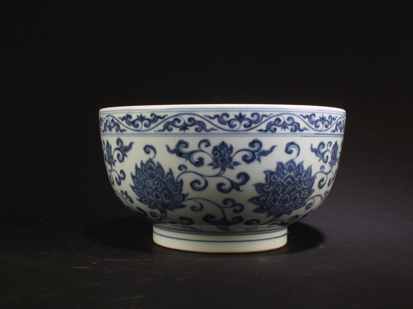 Chinese Blue & White Bowl: Chinese Blue & White Bowl. Diameter: 7.7" Height: 4"