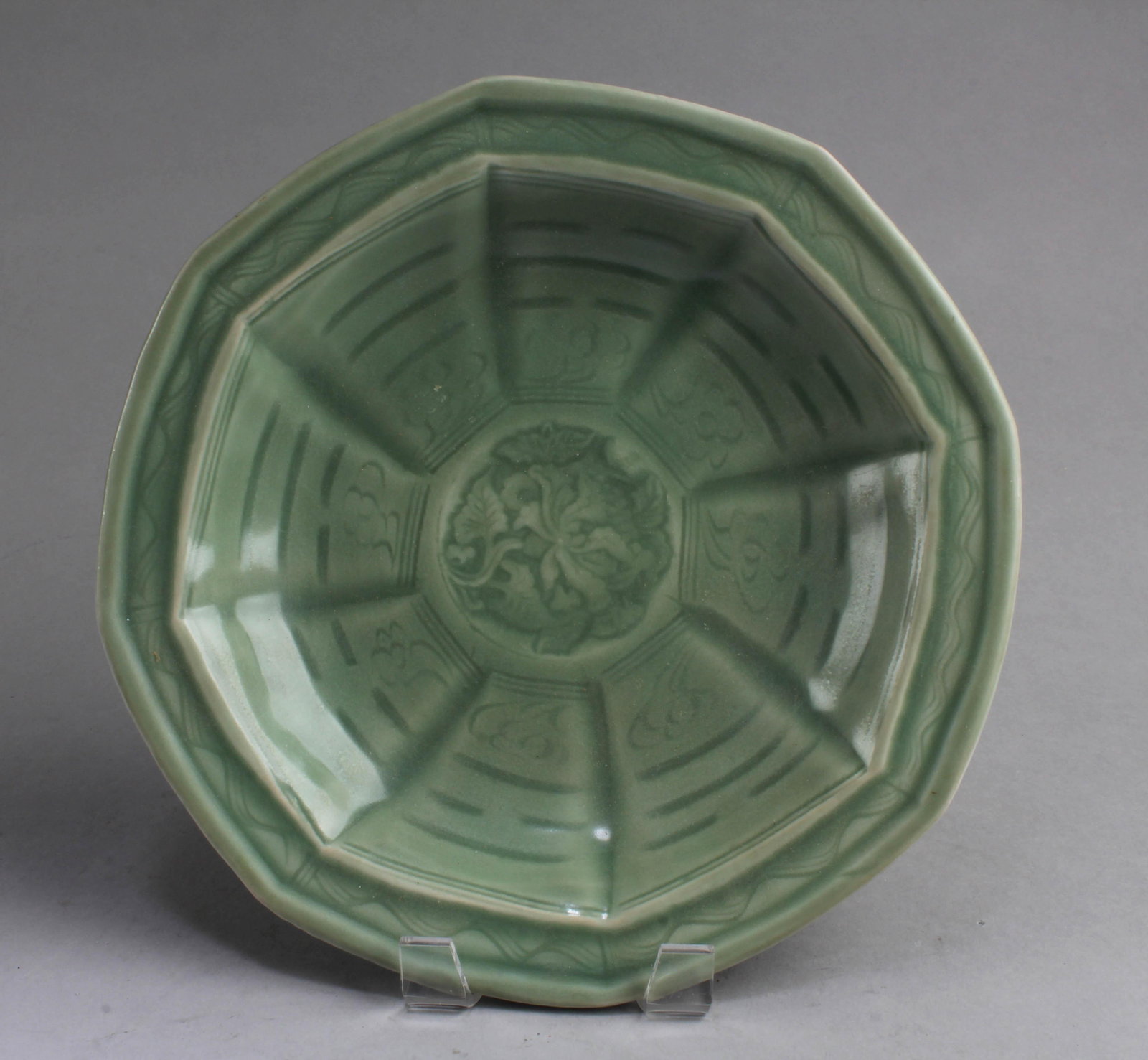 Chinese Longquan Plate: Chinese Longquan Plate. Diameter: 10.75"