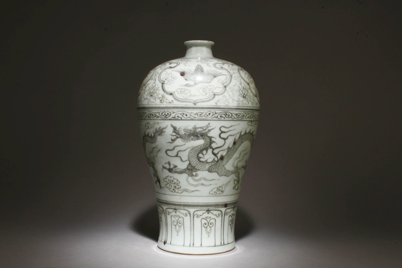 A Porcelain Dragon Meiping Vase (1 of 6)