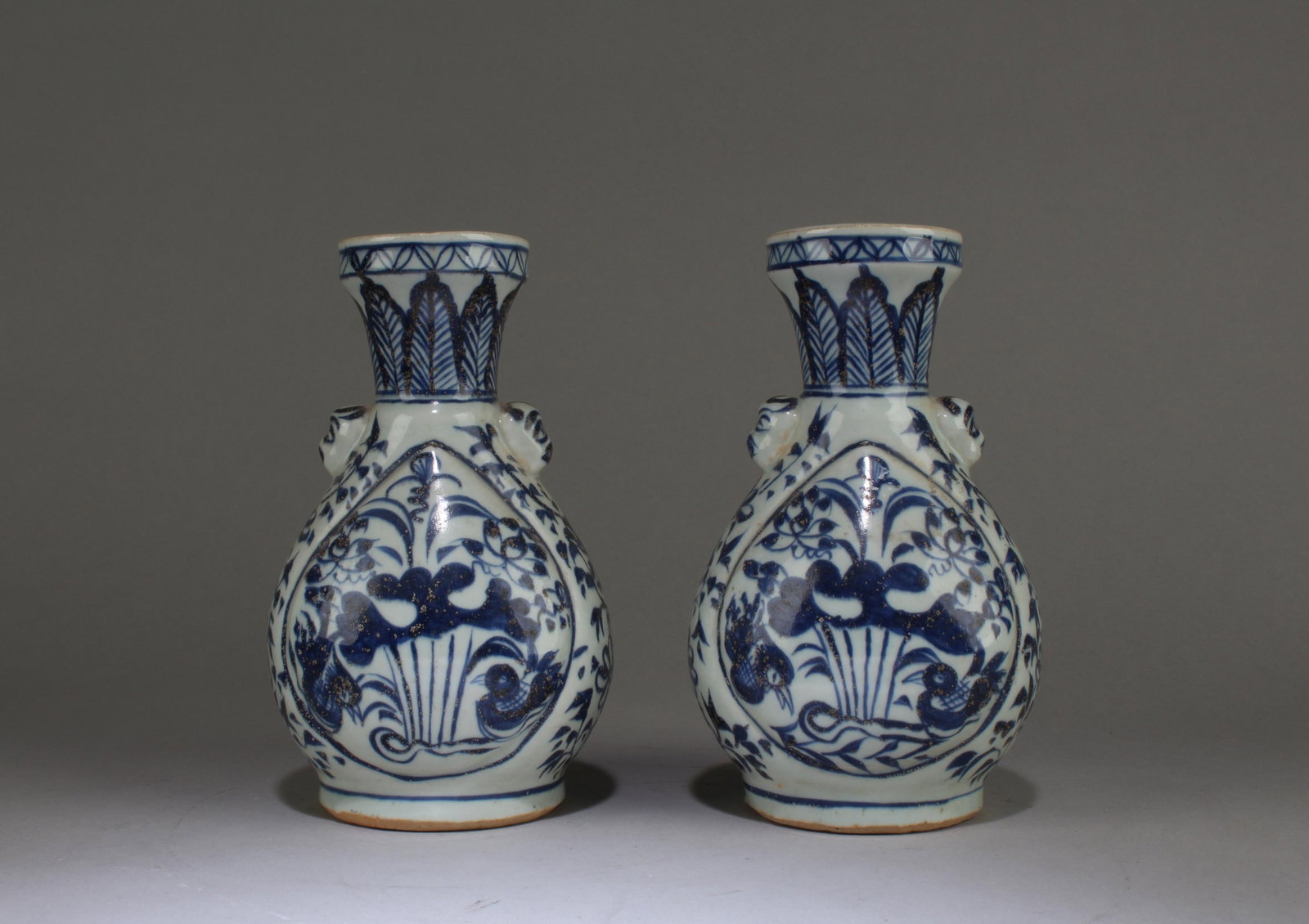 A Pair of Chinese Blue & White Porcelain Vases (1 of 5)