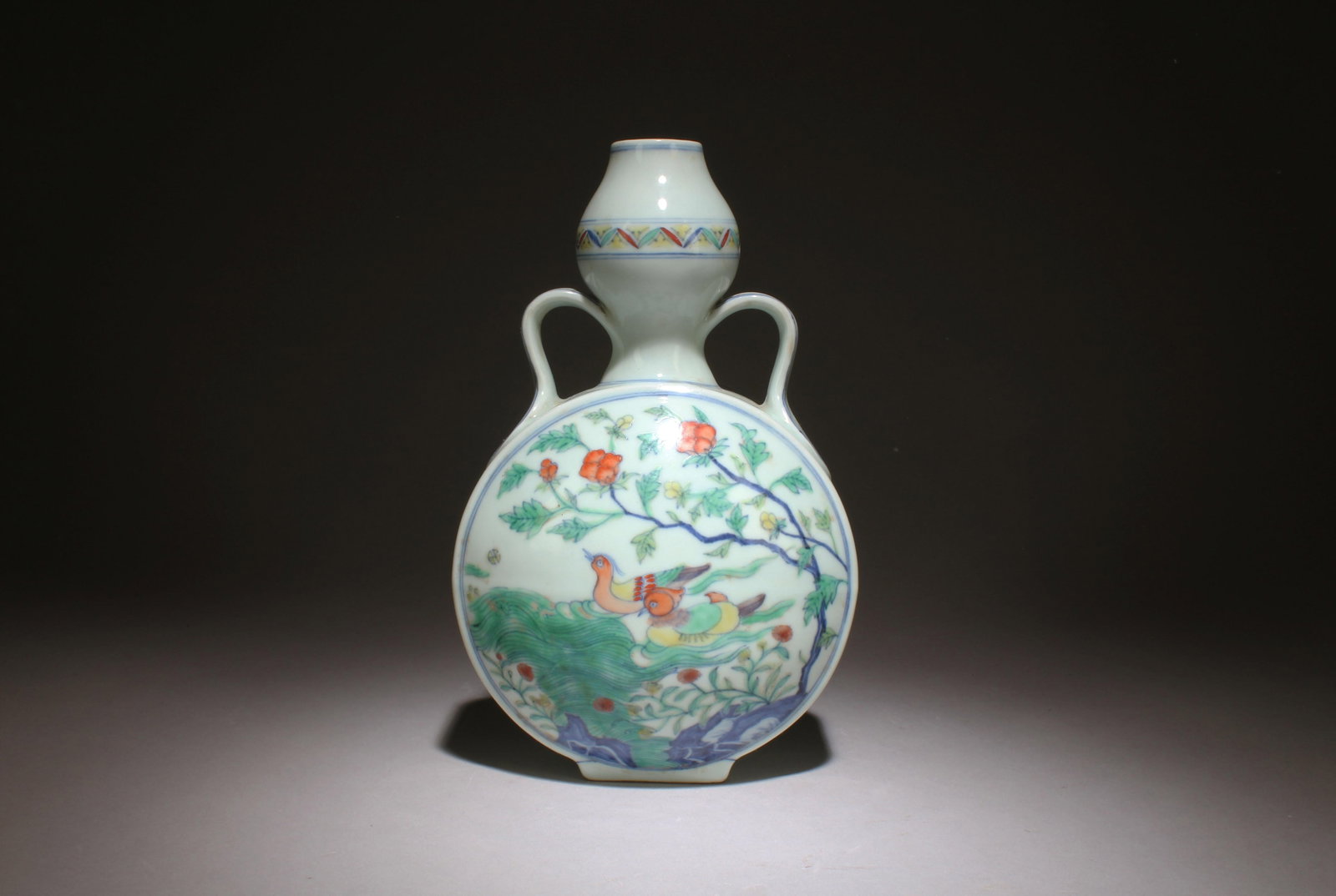 Multi-color Blue and White Moonflask Vase (1 of 7)