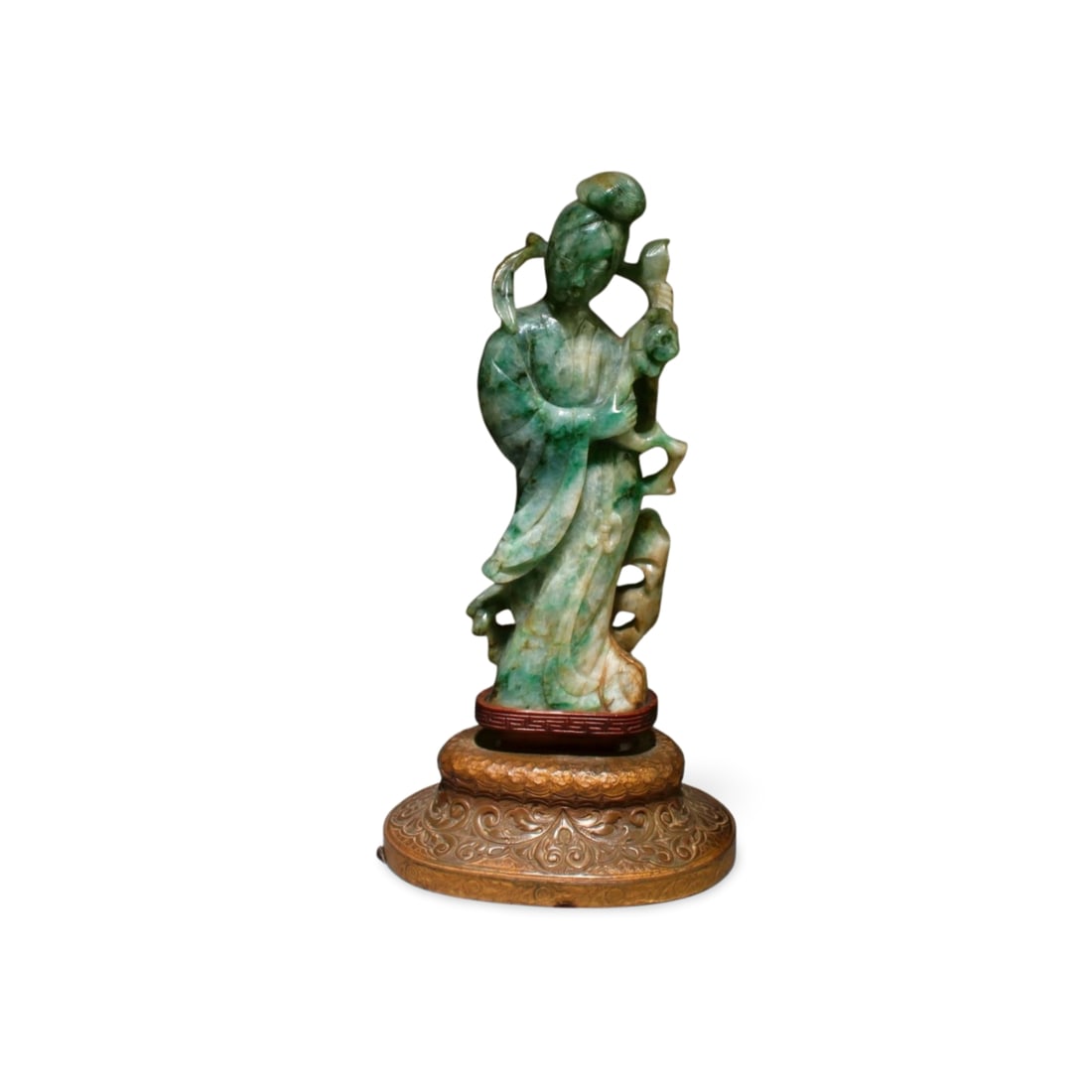 Chinese Carved Jade Guanyin Statue (1 of 6)
