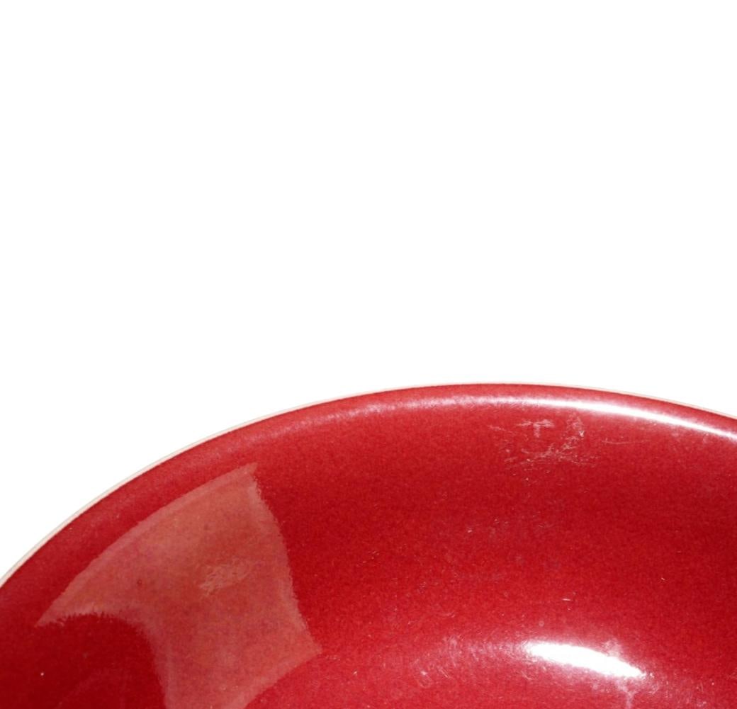 A Red Glazed Stem Plate - 5