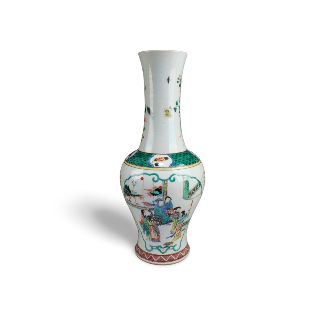 Chinese Famille Verte Porcelain Vase (1 of 4)