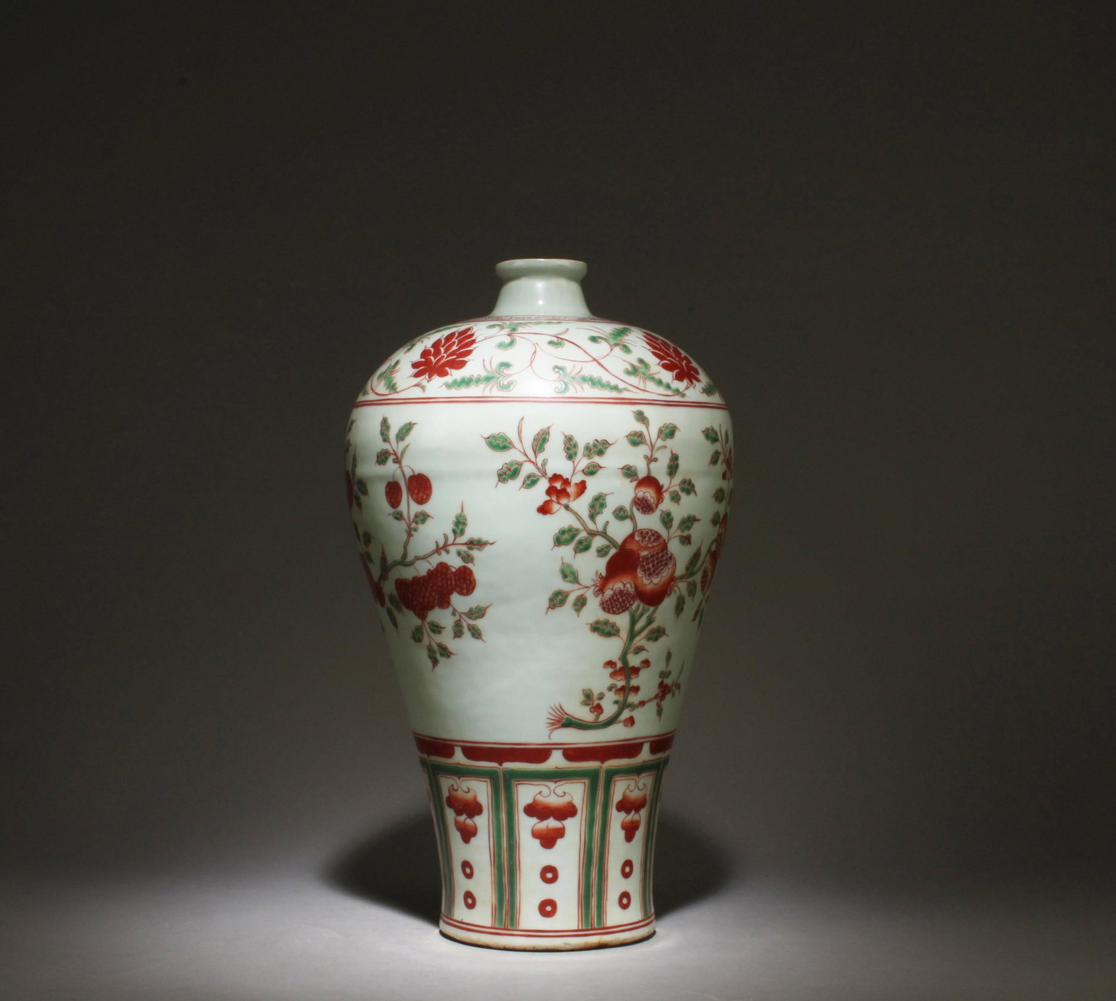 A Multi-Colored Vase: A Multi-Colored Vase. Dimensions: 13.25" x 7.5".