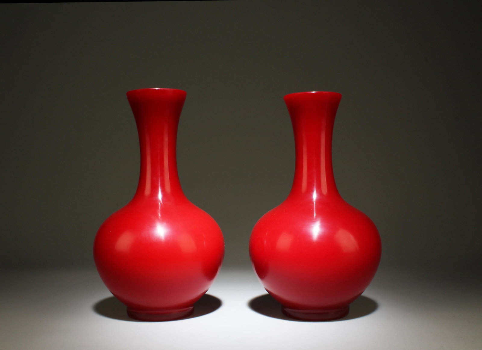A Pair of Peking Glass Vases (1 of 3)