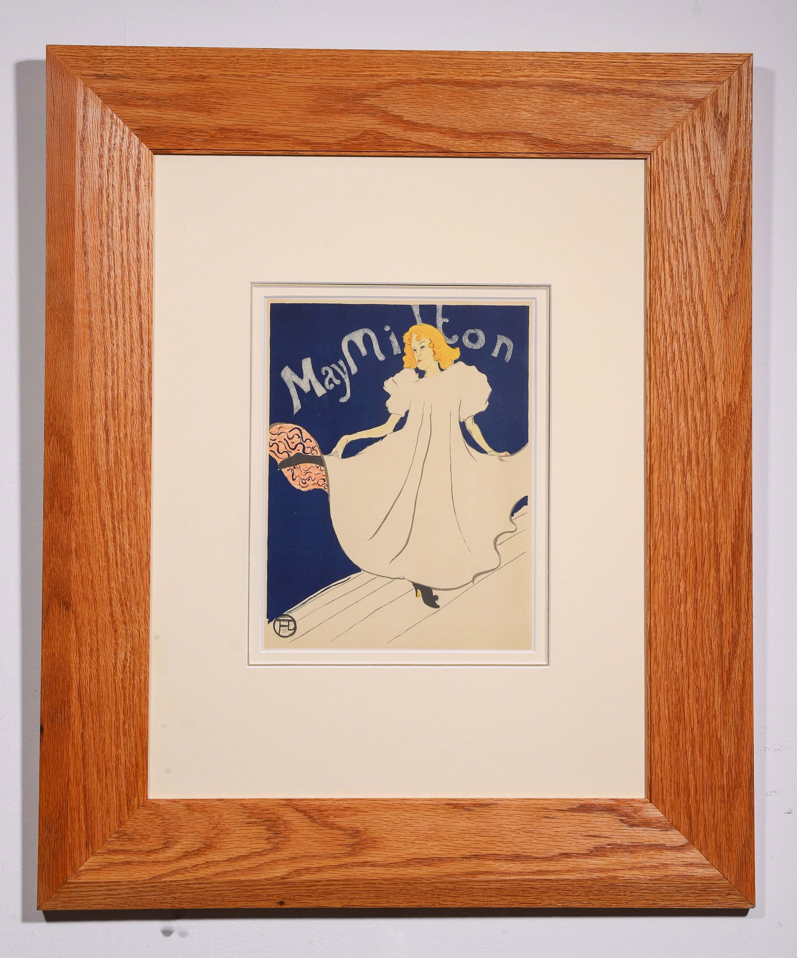 THE DANCER, 1951 HENRI DE TOULOUSE-LAUTREC LITHOGRAPH: Fr.65.5x53.5cm Img.26.5x20cm (25.79x21.06 in , 2.15x1.76 ft | 10.43x7.87 in , 0.87x0.66 ft),