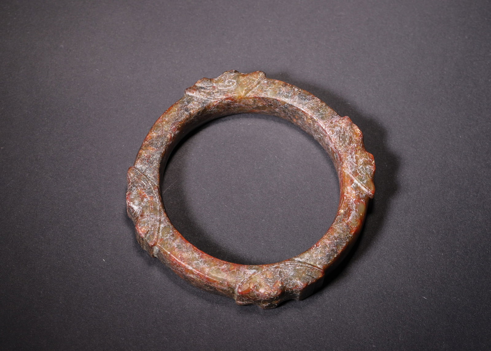 A Jade Beast Face Ring, Han Dynasty (1 of 7)