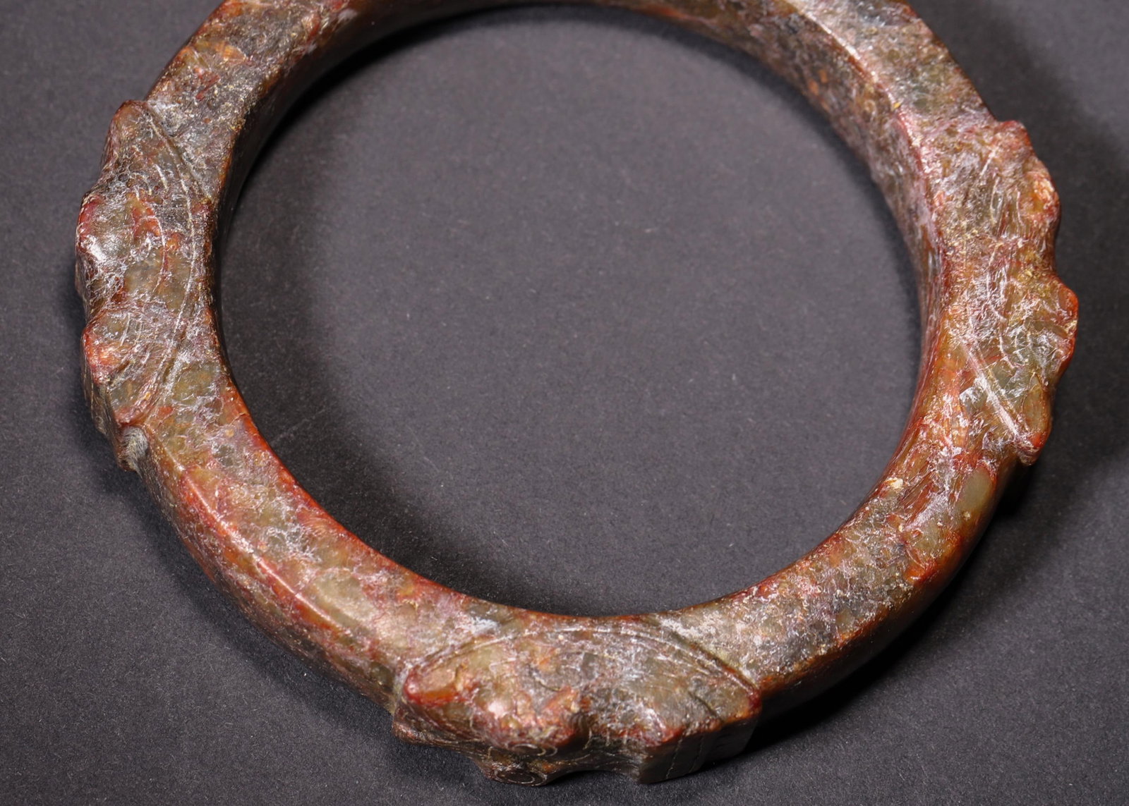 A Jade Beast Face Ring, Han Dynasty - 3