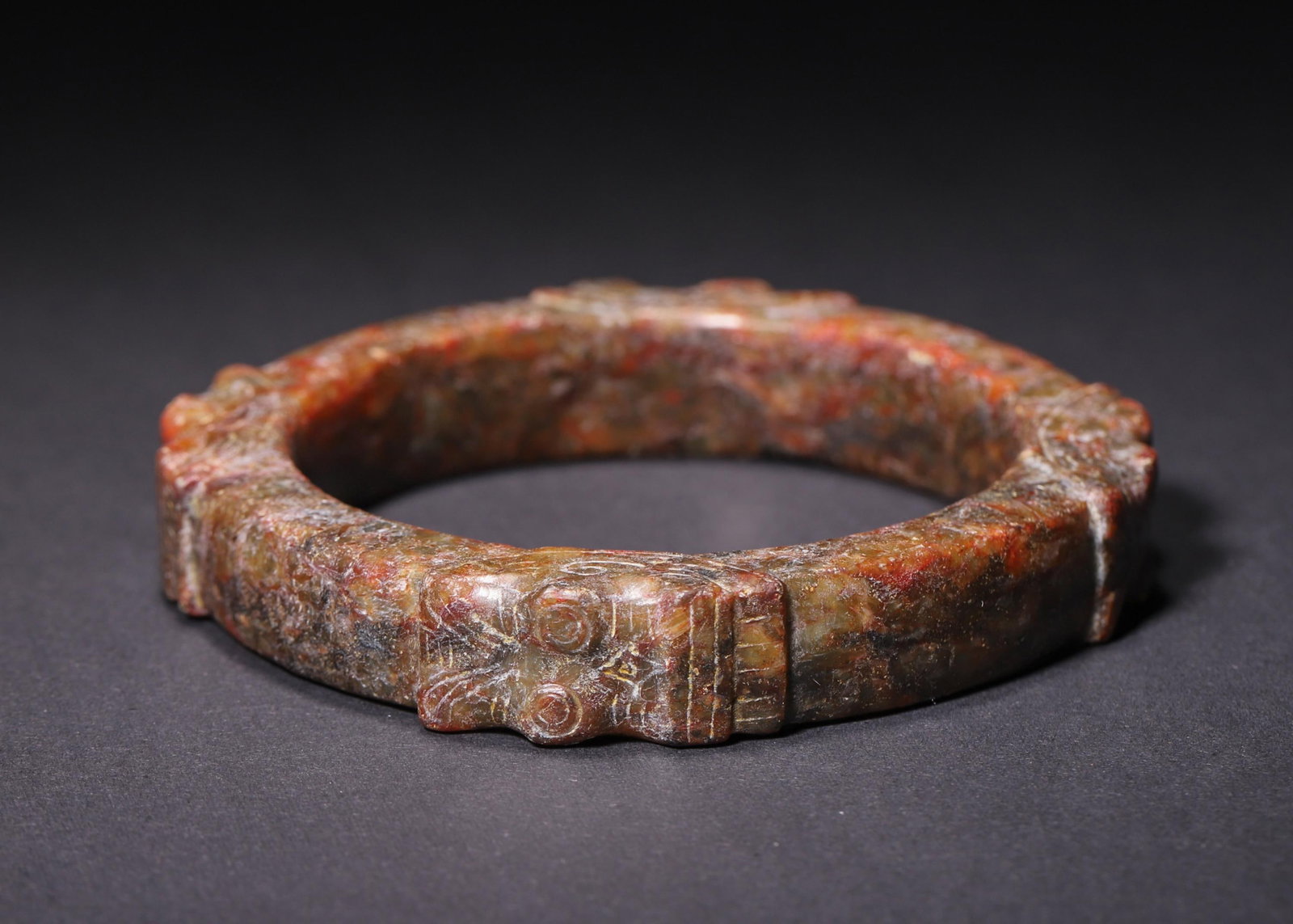 A Jade Beast Face Ring, Han Dynasty - 4