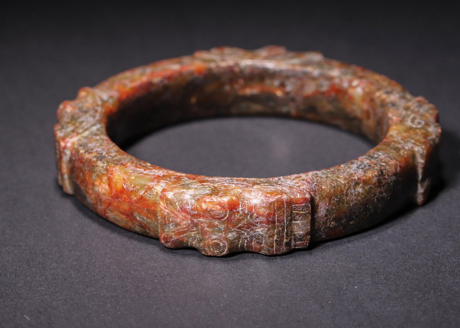 A Jade Beast Face Ring, Han Dynasty - 5