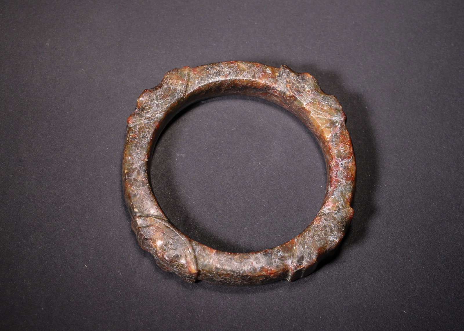 A Jade Beast Face Ring, Han Dynasty - 6