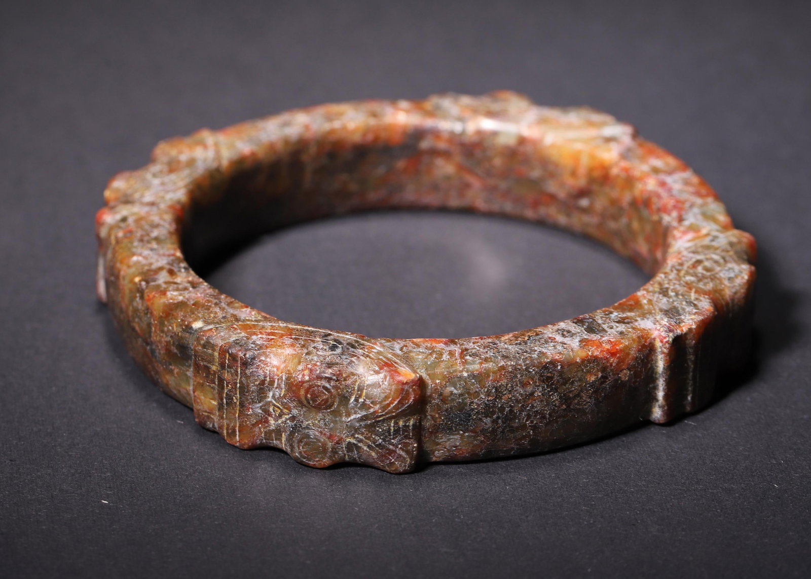 A Jade Beast Face Ring, Han Dynasty - 7
