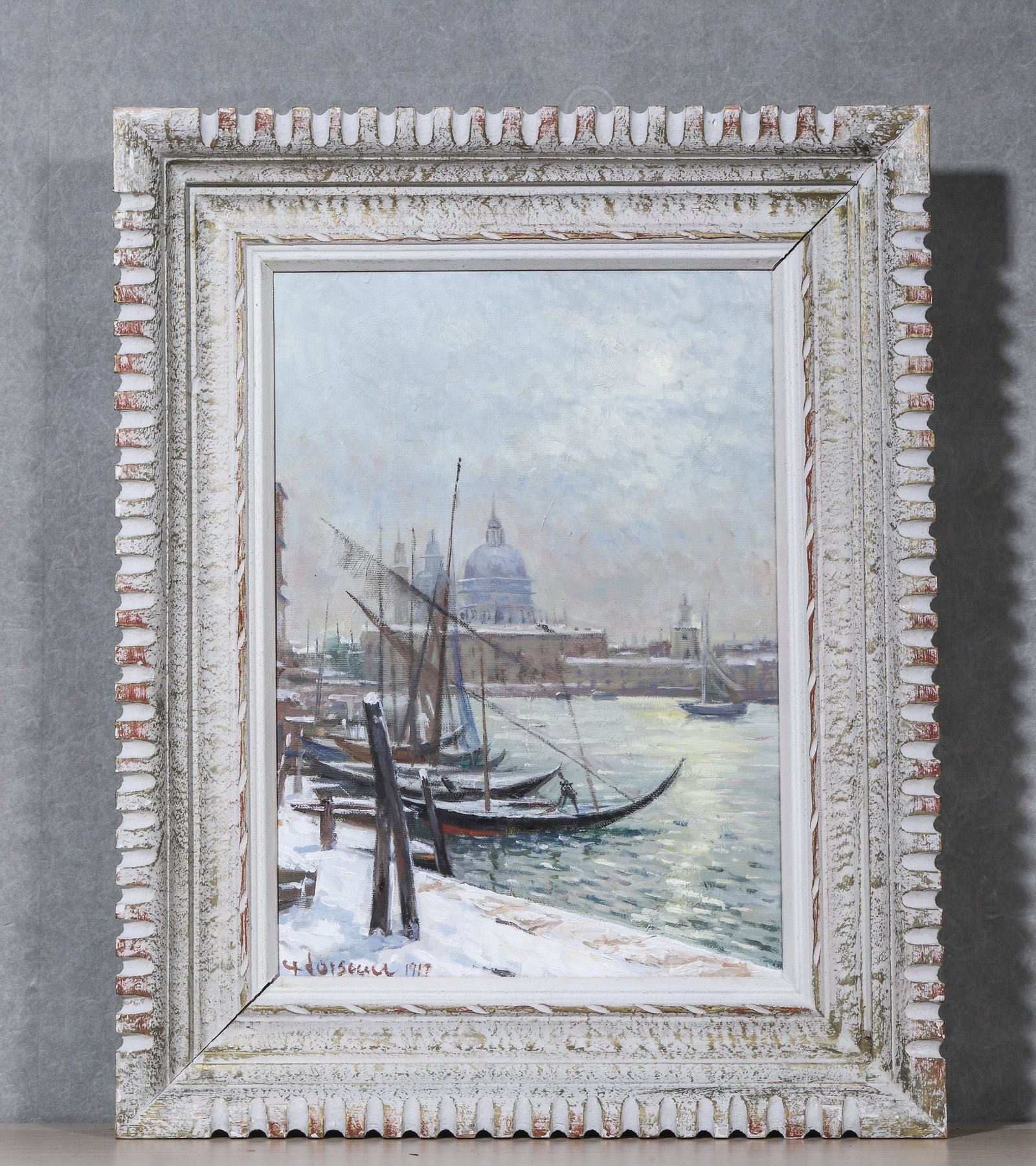 GUSTAVE LOISEAU (1865-1935), FRENCH, ATTRIBUTED TO , OIL ON CANVAS: Frame L 47cm (18.5 in); Frame W 37cm (14.57 in); Core L 32cm (12.6 in); Core W 23cm (9.06 in),The work retains original canvas and period frame with natural signs of age. The painting surface is clean