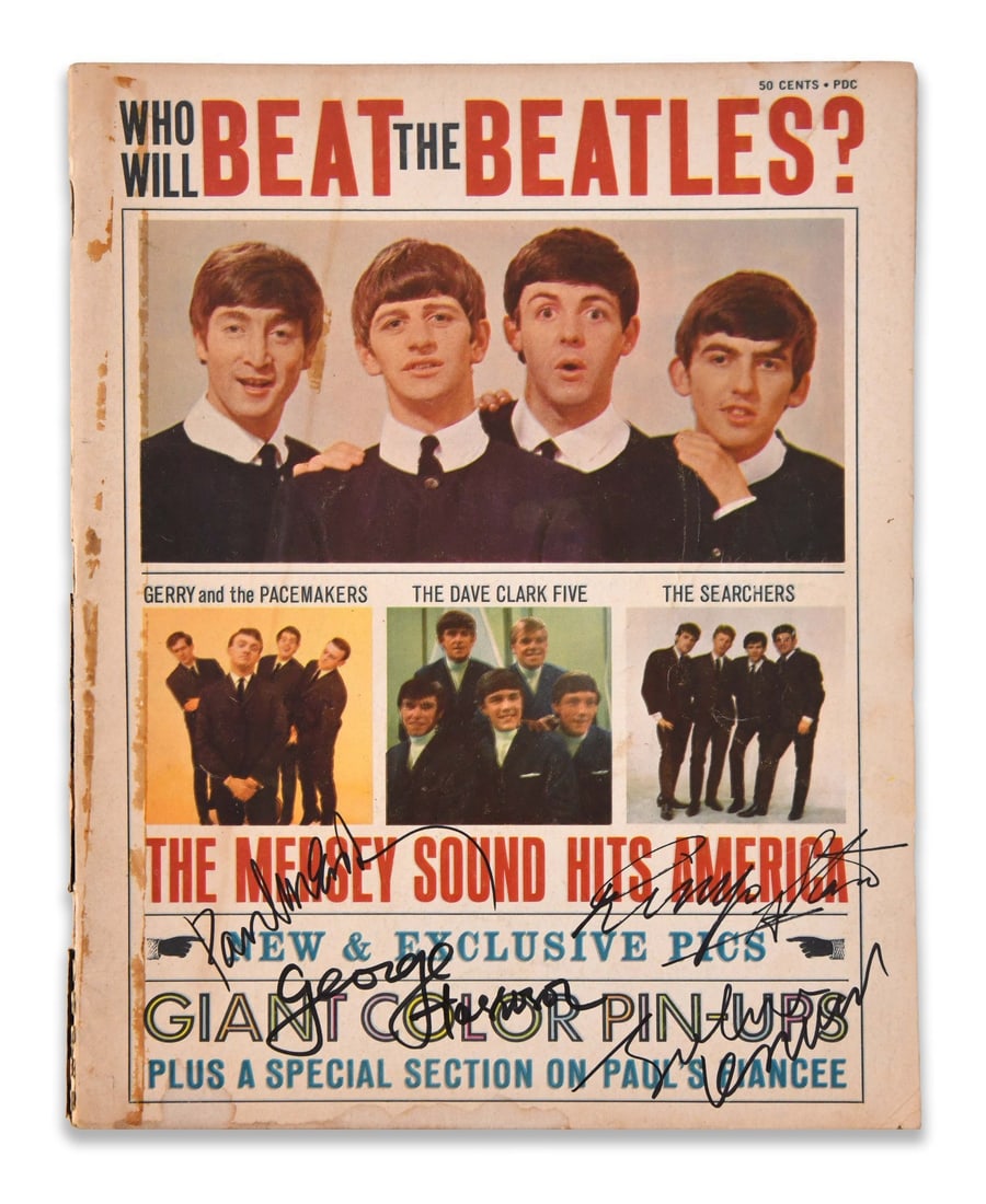 The Beatles, Signed The Memory Sound Issue Magazine (1 of 3)