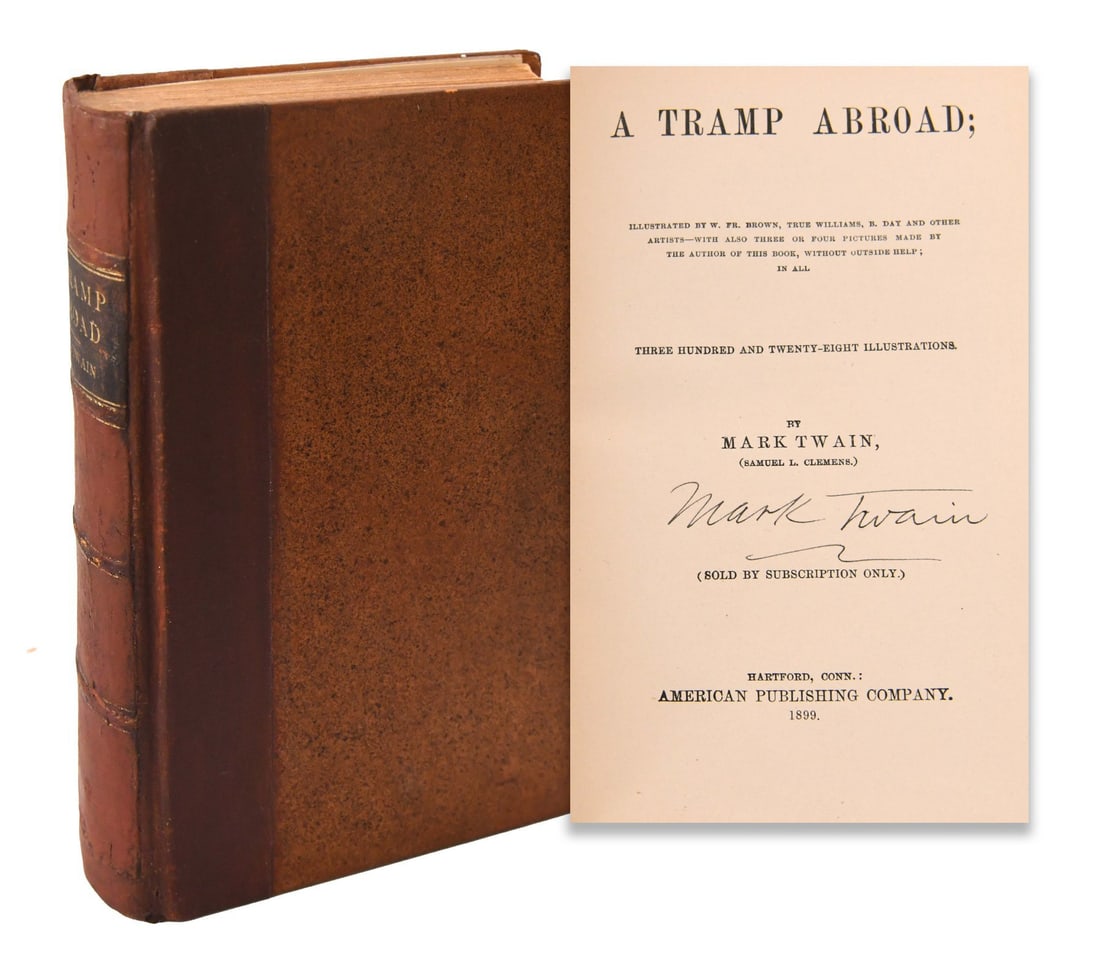 Mark Twain (1835-1910), Signed A Tramp Abroad (1 of 4)