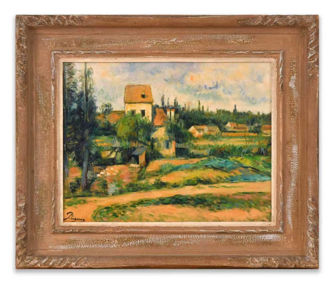 Paul Cezanne (1839-1906), Attributed to, Oil on Canvas: PAUL CEZANNE (1839-1906), ATTRIBUTED TO, OIL ON CANVAS Dimensions: Image size: 31.8 x 41 cm. Outer frame size: 48.4 x 57.4 cm. All measured values are appro x imate. Provenance and Authenticity: This 
