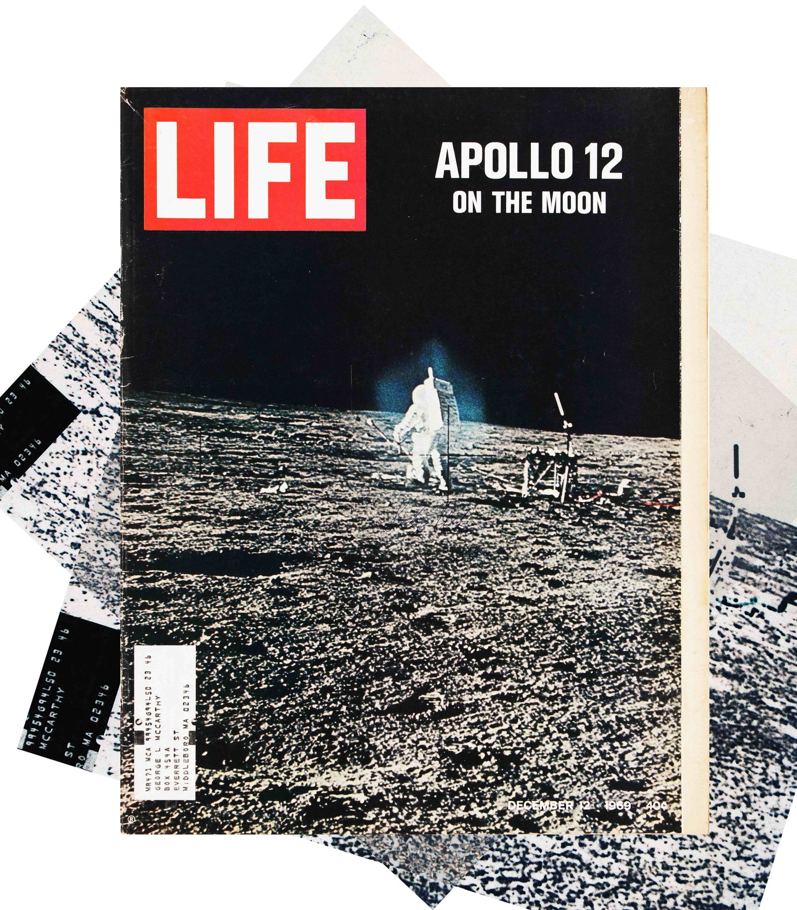 ALAN BEAN (1932-2018) - SIGNED "LIFE" MAGAZINE (DECEMBER 1969): ALAN BEAN (1932-2018) - SIGNED "LIFE" MAGAZINE (DECEMBER 1969) Provenance and Authenticity: Original December 12, 1969 Issue of LIFE Magazine. The Silver/Light Ink Autograph exhibits natural stroke va