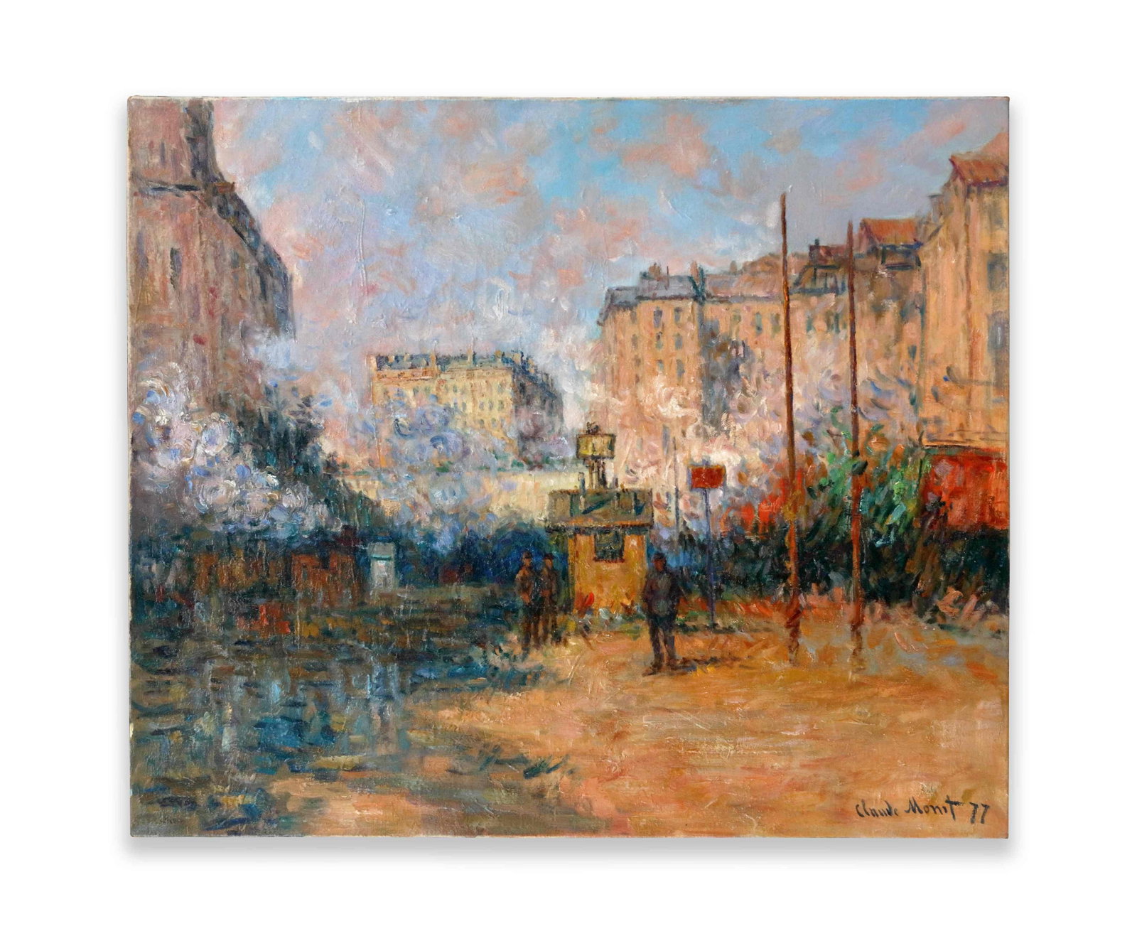 Claude Monet (1840-1926), Attributed to, Oil on Canvas: CLAUDE MONET (1840-1926), ATTRIBUTED TO, OIL ON CANVAS Dimensions: Image size: 60.5 x 72.7 cm. All measured values are appro x imate. Provenance and Authenticity: This painting is presented in the man
